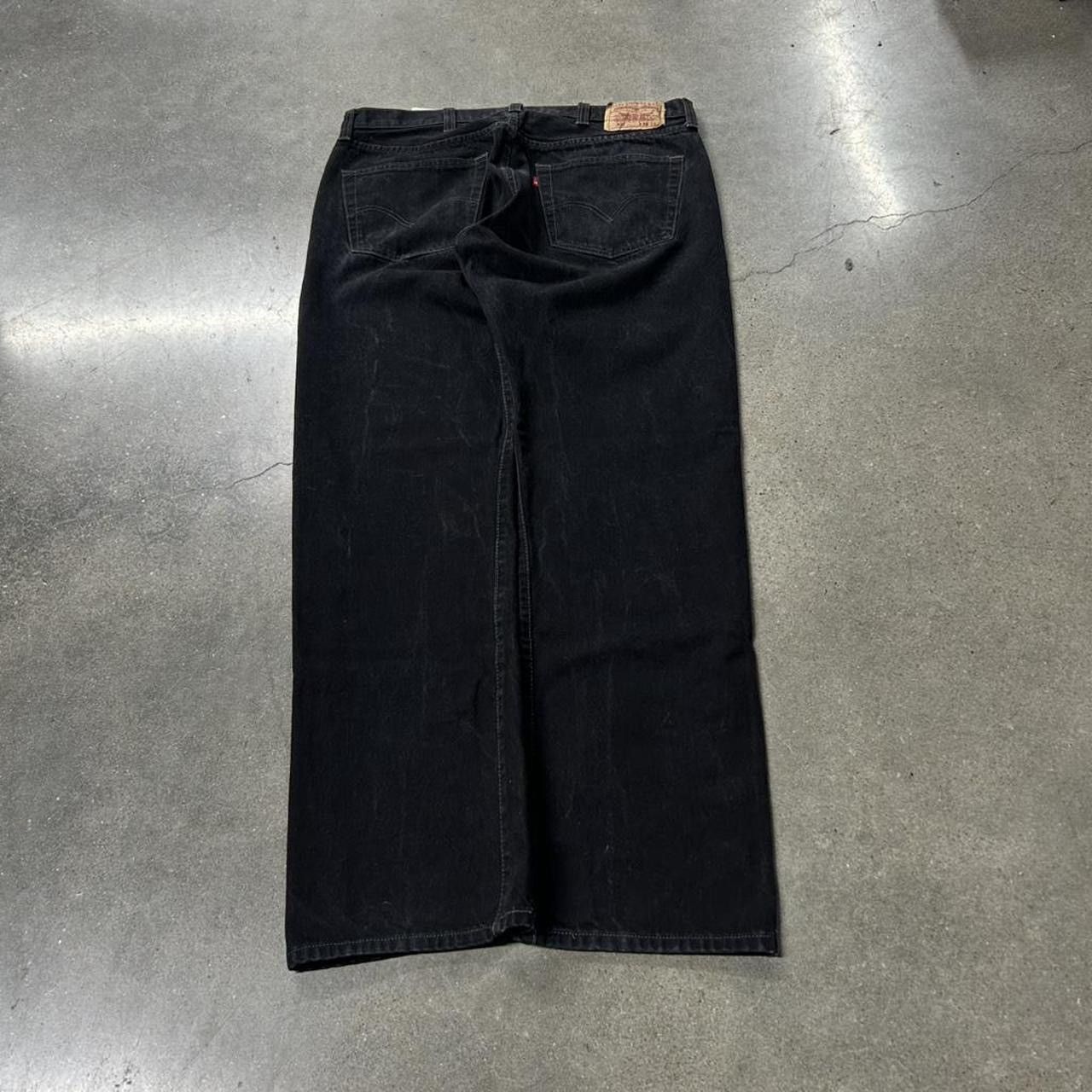 Levi's Levi’s Black 501 Blank Tab Button Fly Grunge Jeans Size 34 Size US 34 / EU 50 - 3 Thumbnail