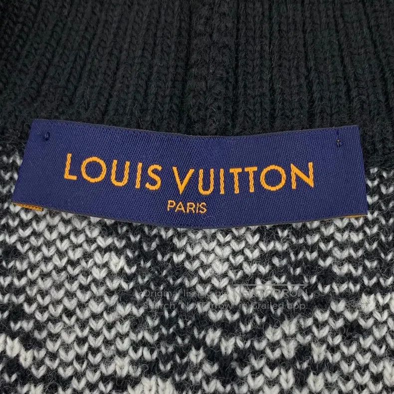 Louis Vuitton Louis Vuitton 23 Black Botanical Intarsia Sheep Wool V-Nec Size US M / EU 48-50 / 2 - 5 Thumbnail