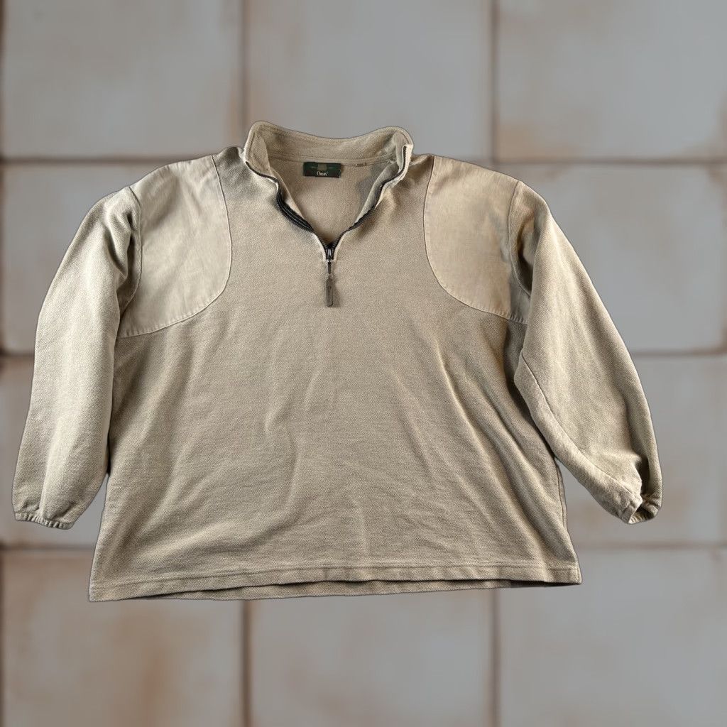 Orvis VINTAGE Orvis Quarter Zip Pullover Mens 2XL Cream 90s Sweater Long Sleeve Size US XXL / EU 58 / 5 - 1 Thumbnail