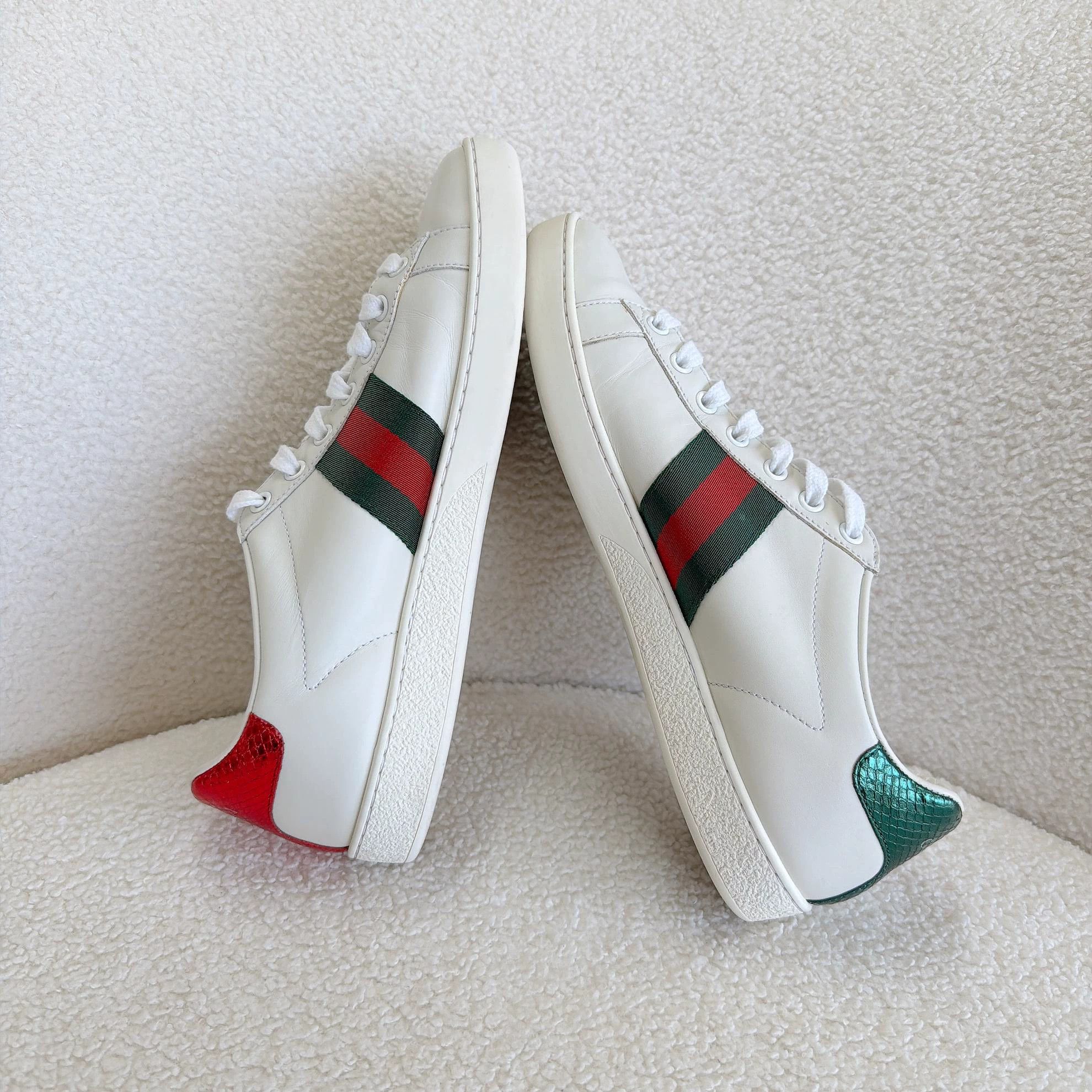 Gucci Gucci White Bee Embroidered Sneaker 39 2377 Size US 8.5 / EU 41-42 - 6 Thumbnail