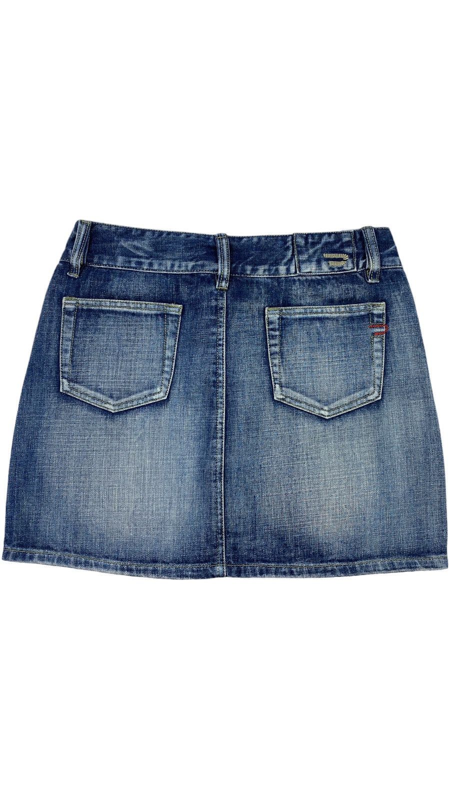 Diesel LASTDROP🔥Vintage Y2K Diesel A Line Washed Denim D Mini Skirt Size 29" - 3 Thumbnail