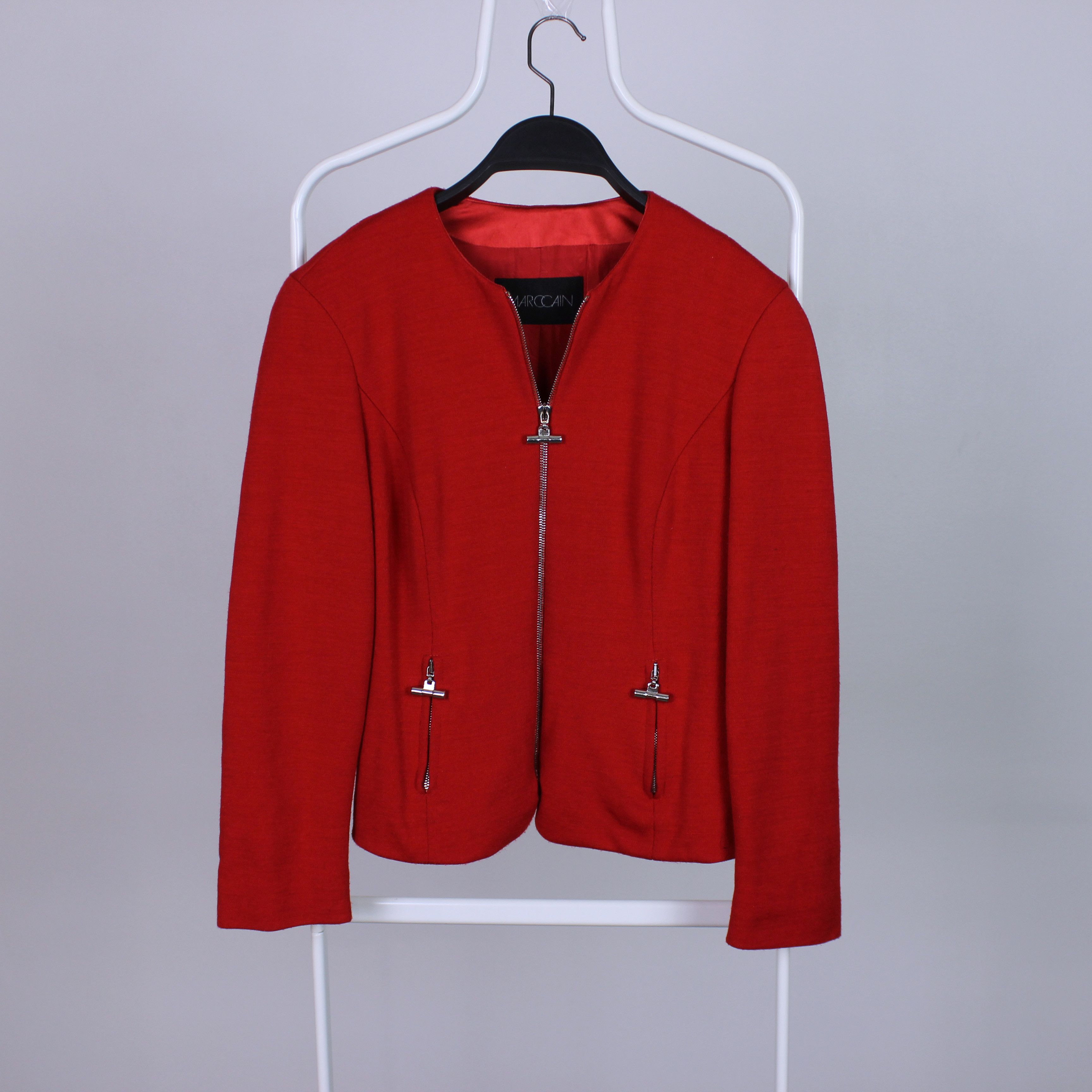 Other Marccain vintage wool red jacket full zip S M Size M / US 6-8 / IT 42-44 - 1 Thumbnail