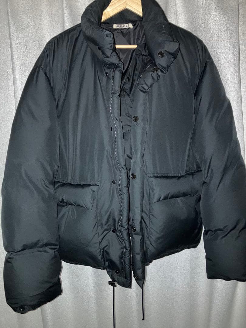 Auralee AURALEE Zip Up Down Jacket w/ Removable Hood Black Size 4 Size US XL / EU 56 / 4 - 1 Thumbnail