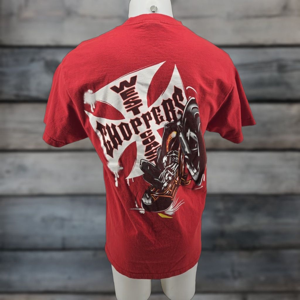 West Coast Choppers VINTAGE West Coast Choppers Shirt Mens T-Shirt 90s Red L 30" Down Back 21" Armpit to Armpit Jesse James WCC Y2K Size US L / EU 52-54 / 3 - 1 Thumbnail