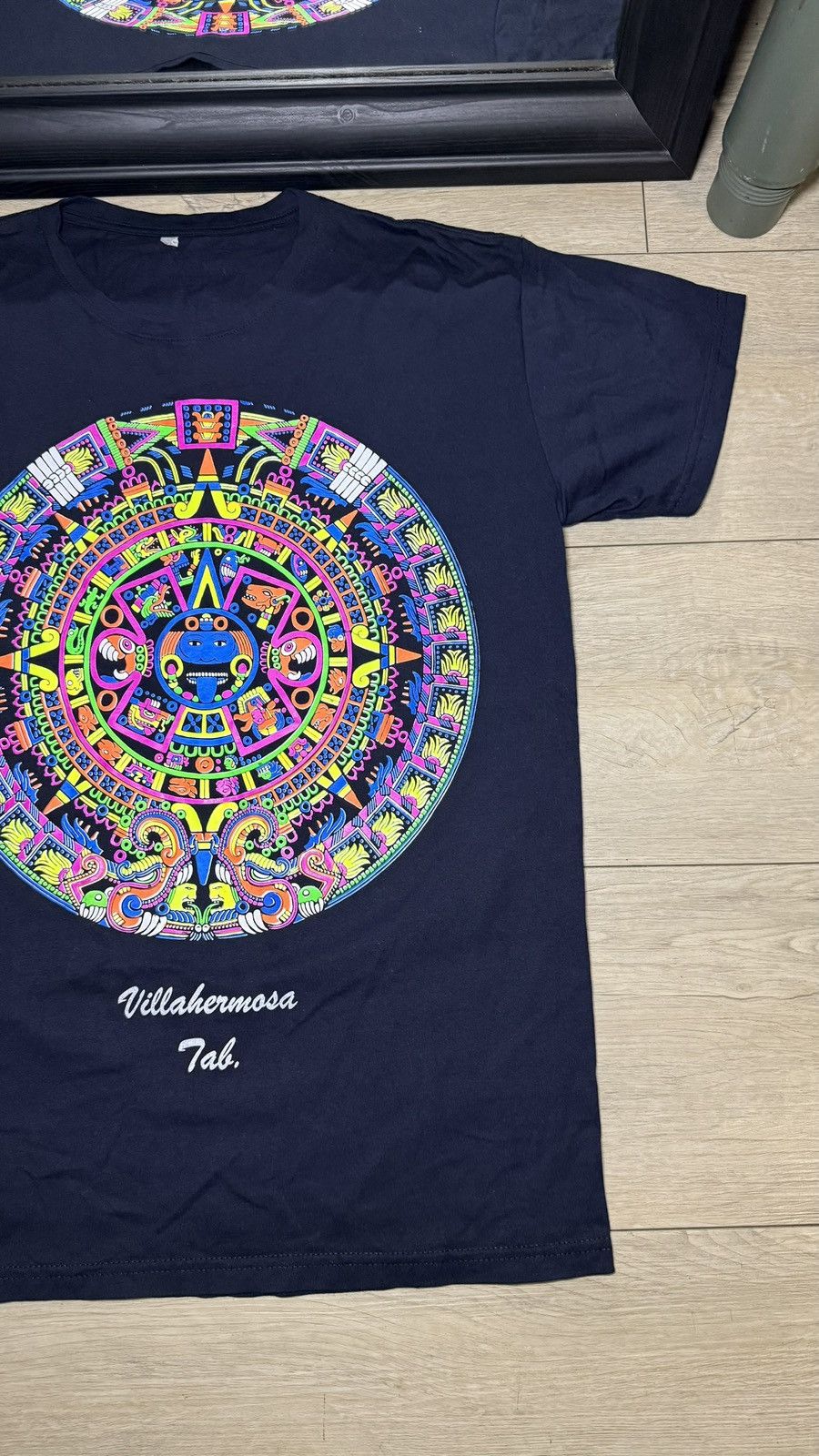 Other Y2K 2000s Aztec Calendar Black Light Mexico Shirt Size US L / EU 52-54 / 3 - 3 Thumbnail