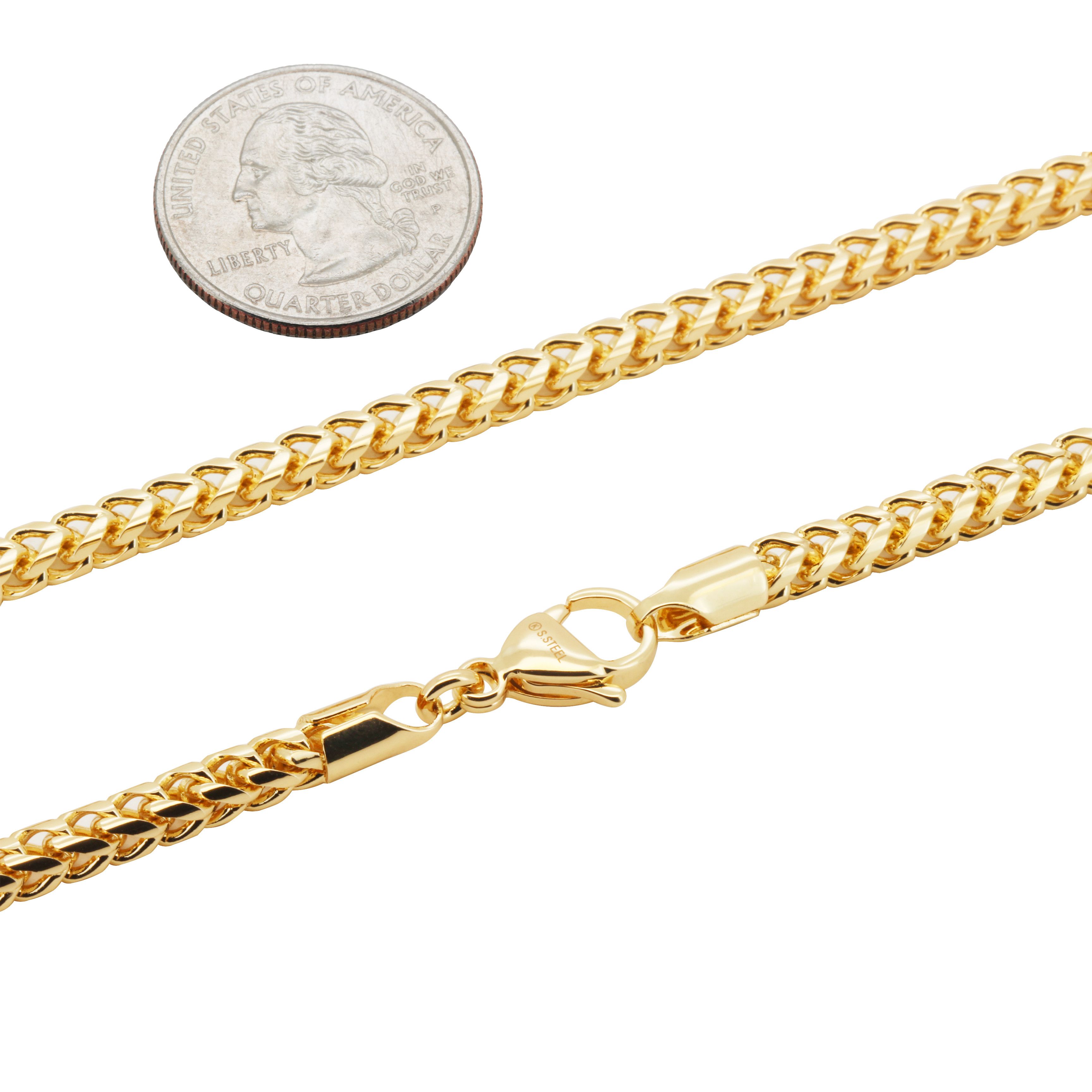 Other 316L SS 14k GP 4mm Franco Bracelet 8.5" Size ONE SIZE - 2 Thumbnail