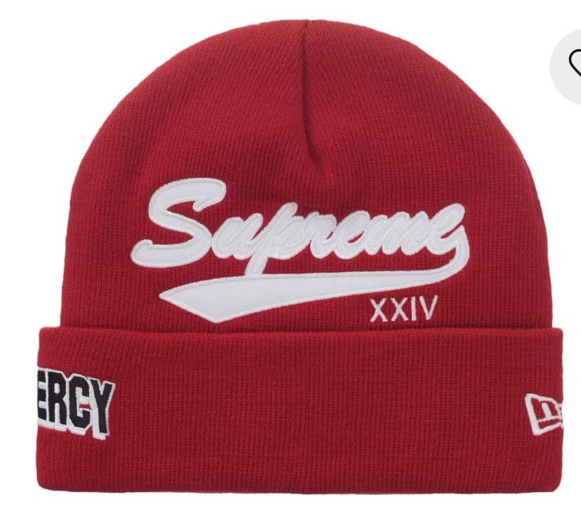 New Era × Supreme Supreme New Era Stacked Beanie SS24 Red Size ONE SIZE - 3 Thumbnail