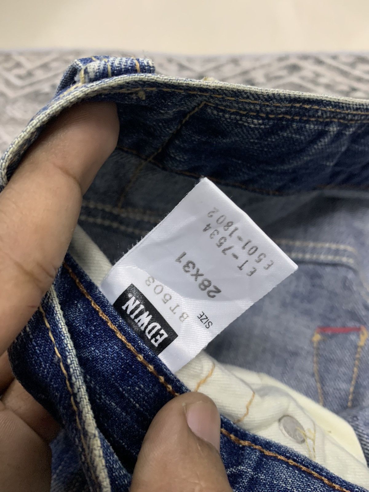 Edwin 90s EDWIN 503 BLUE TRIP DISTRESSED PANT Size US 31 - 9 Thumbnail