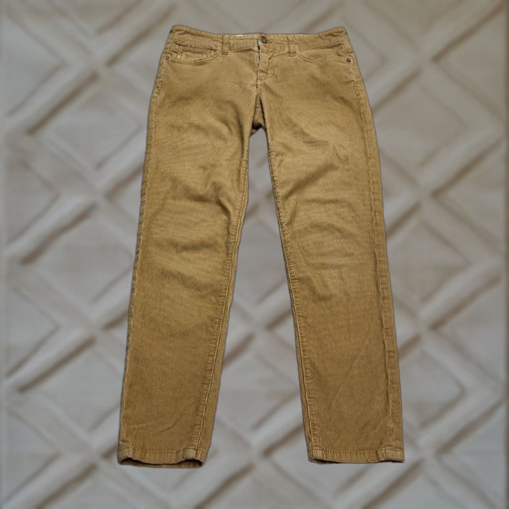 Vintage Pilcro And The Letterpress Stet Corduroy Pants Womens 28 Camel Brown Stretch Size 28" / US 6 / IT 42 - 1 Thumbnail