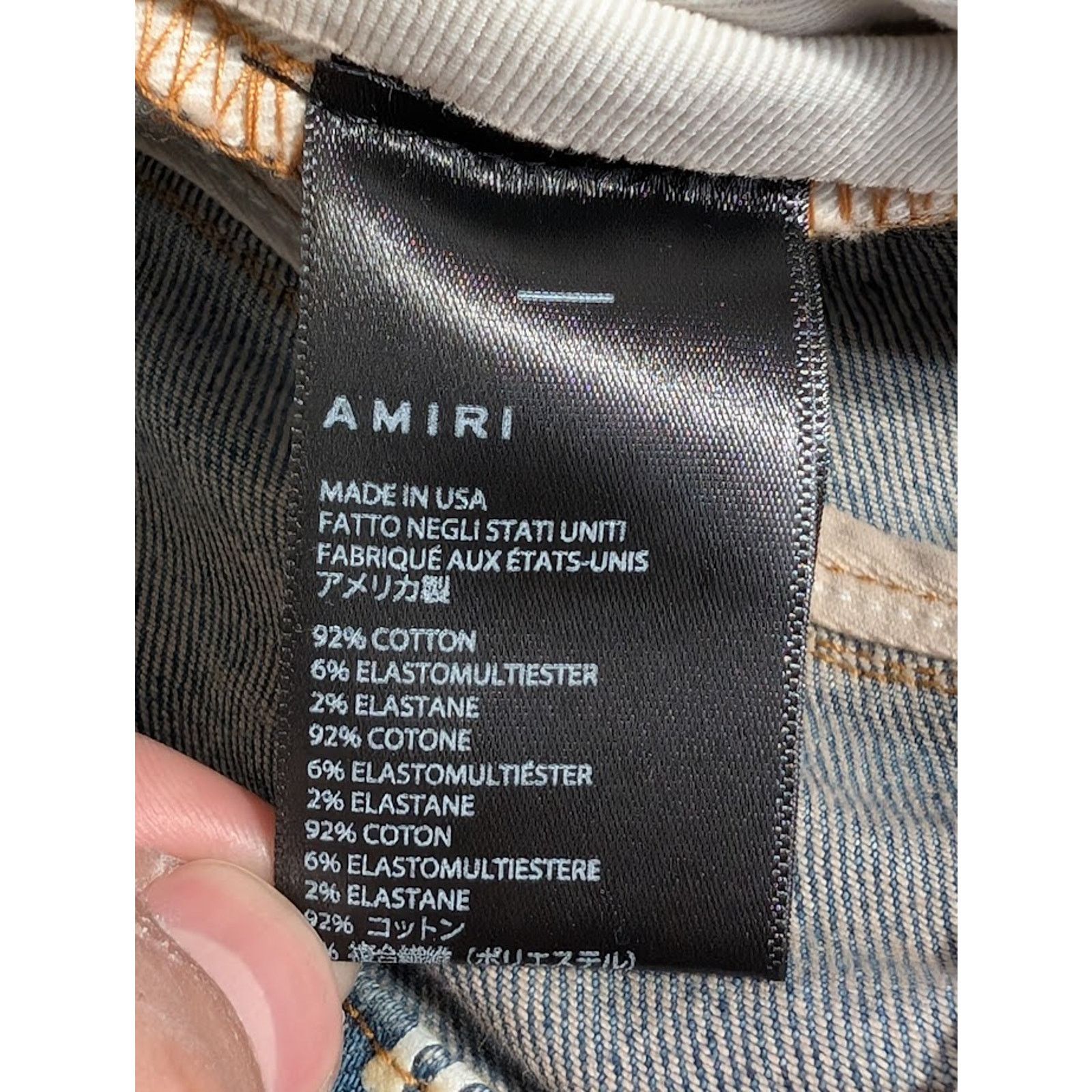 Amiri o1rshd1 Q:2 / Flocked Bandana Jeans in Clay Indigo Size US 31 - 21 Thumbnail
