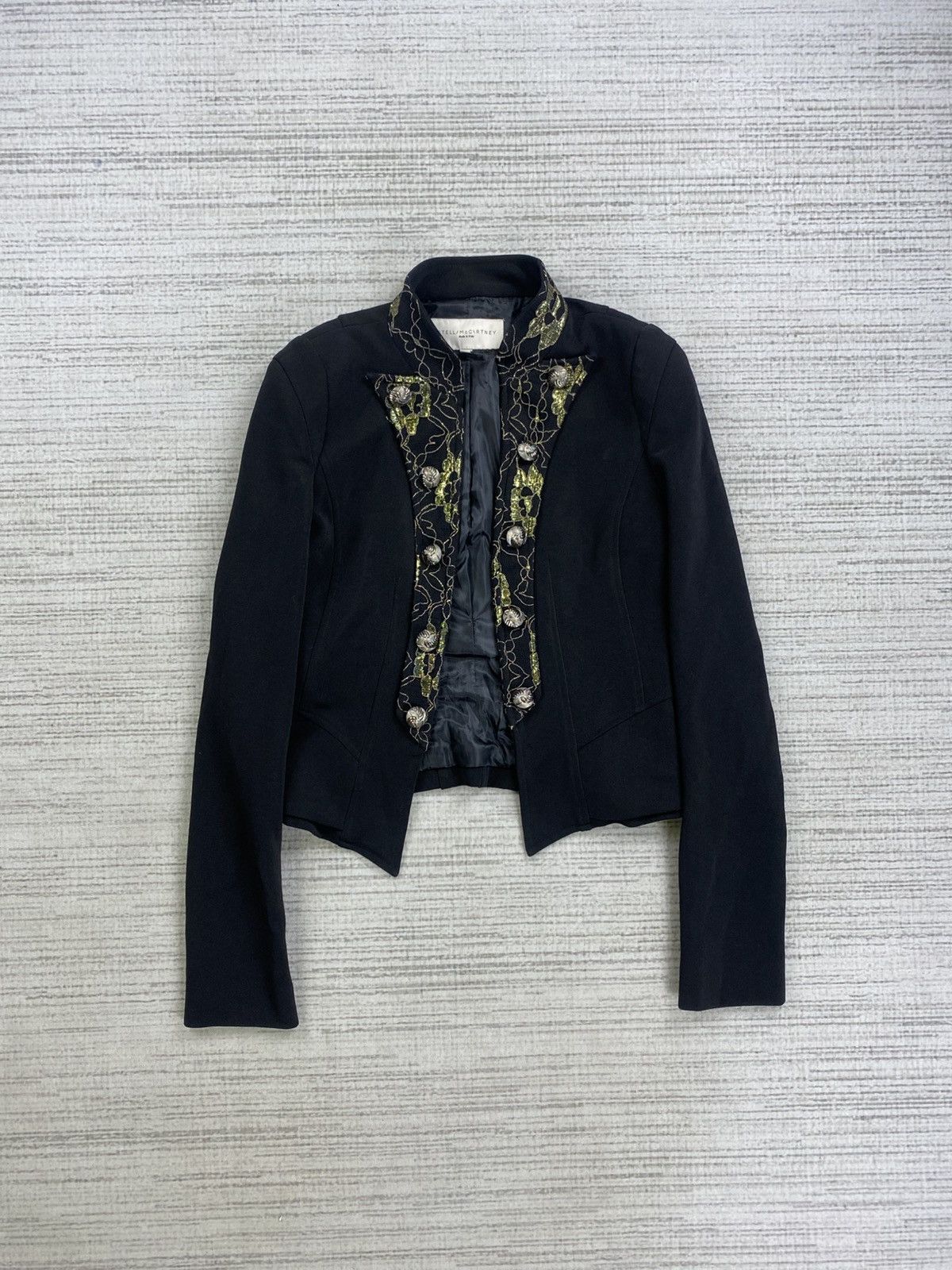 Stella McCartney × Vintage Vtg Stella Mccartney Rare Bolero Style Cropped Silk Blazer Size S / US 4 / IT 40 - 1 Thumbnail
