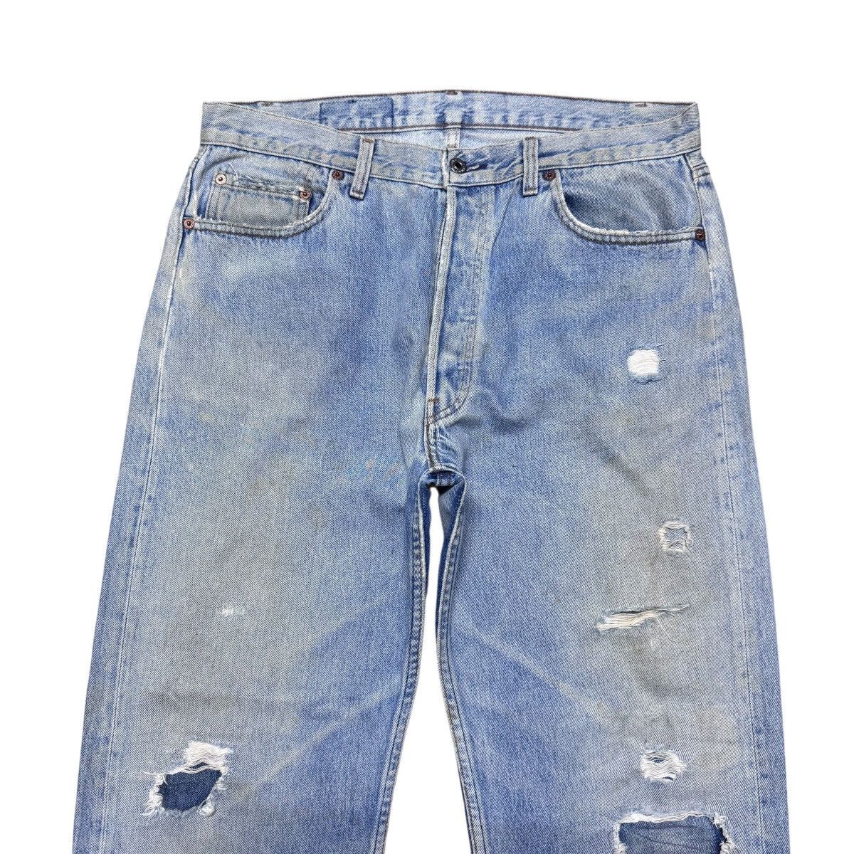 Levi's Vintage Levis 501 Distressed Denim Jeans Size US 35 - 3 Thumbnail