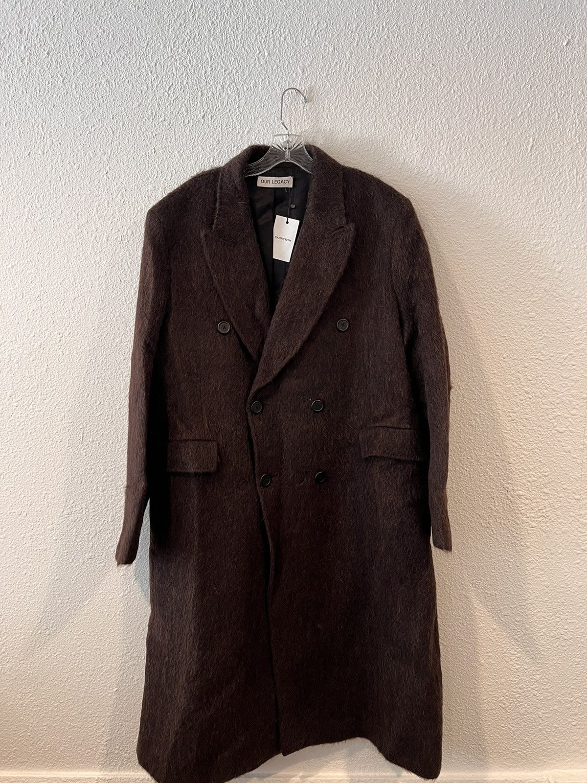 image of Our Legacy Whale Coat In Brown Size 54, Men's