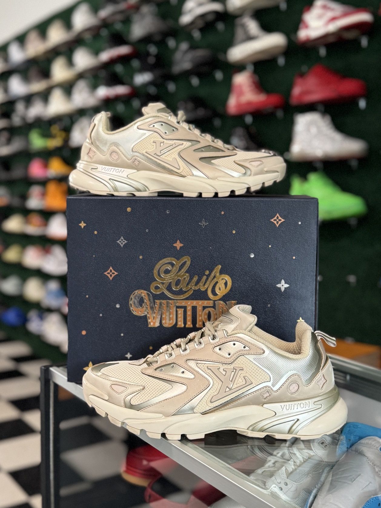 Louis Vuitton Louis Vuitton LV Runner Tatic Sneaker Beige Reflective Size US 12 / EU 45 - 1 Thumbnail