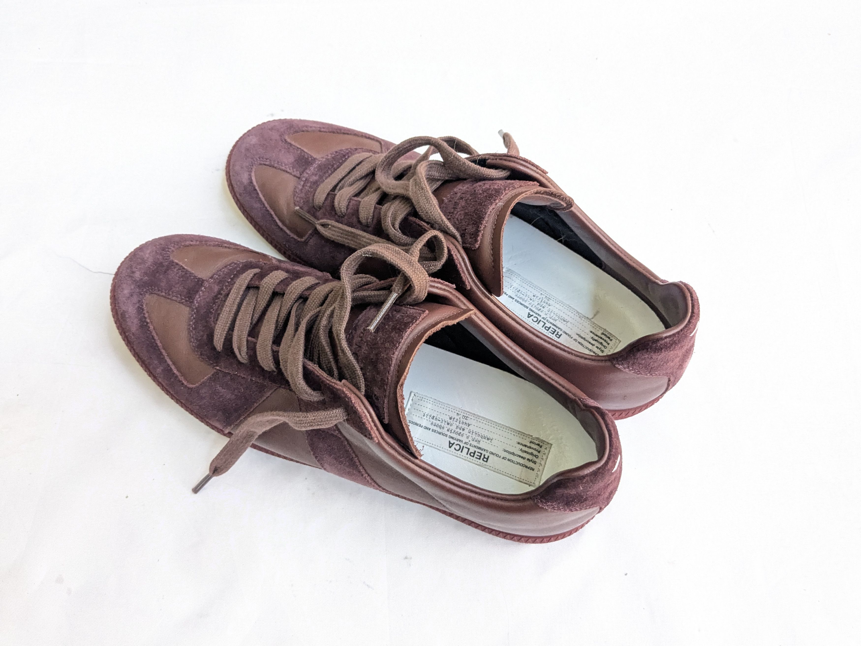 Maison Margiela Maison Margiela Replica GAT Burgundy Red 10 43 Low Tops Size US 10 / EU 43 - 13 Thumbnail
