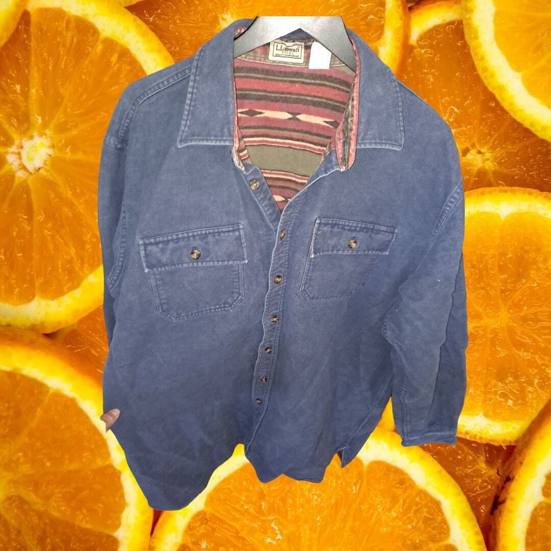 Other L.L. Bean Button Up Hurricane Shirt With Aztec Quilted Linin Size US XL / EU 56 / 4 - 4 Thumbnail