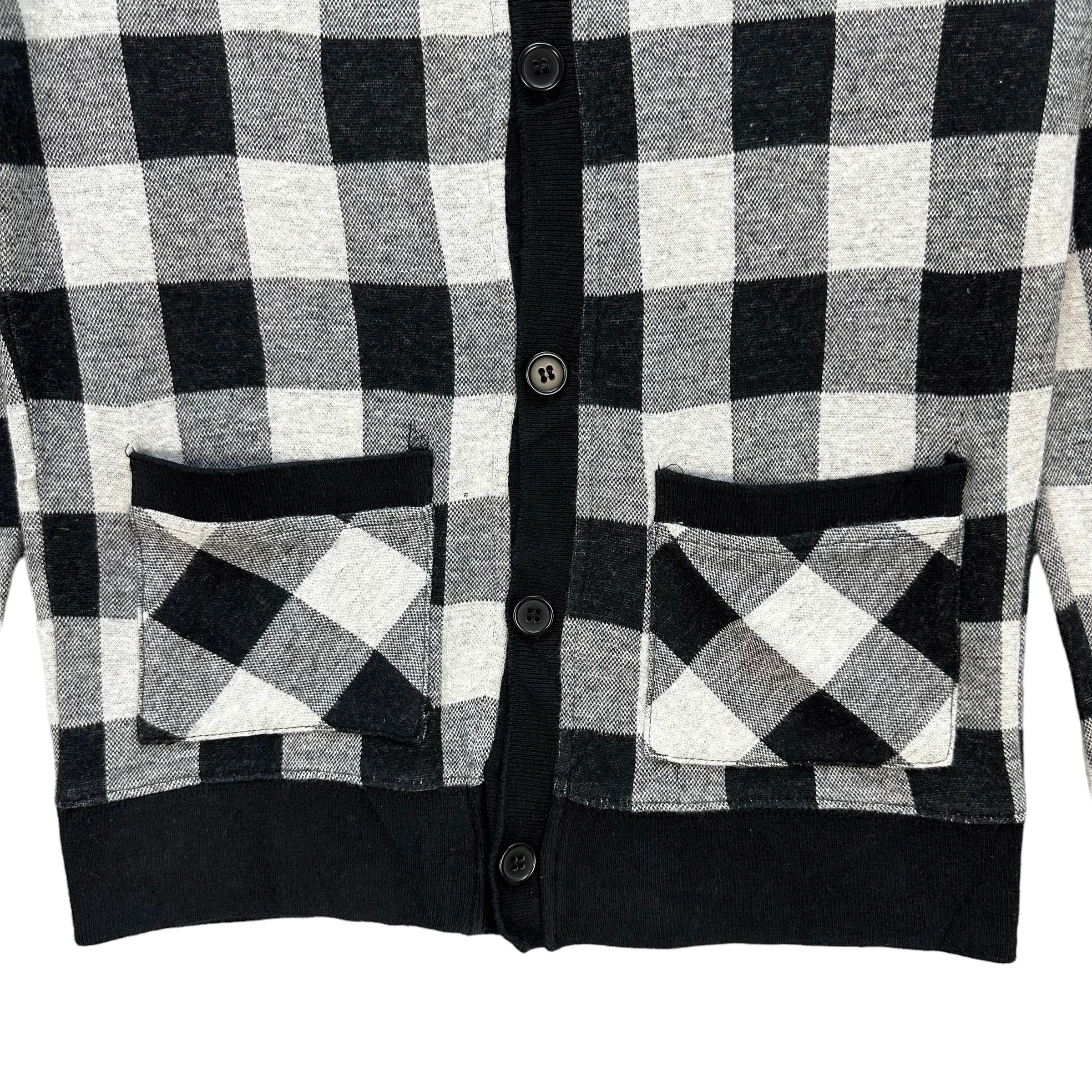 Rusty RUSTY Embroidery Small Logo Checked Cardigan #A4-0079 Size M / US 6-8 / IT 42-44 - 4 Thumbnail