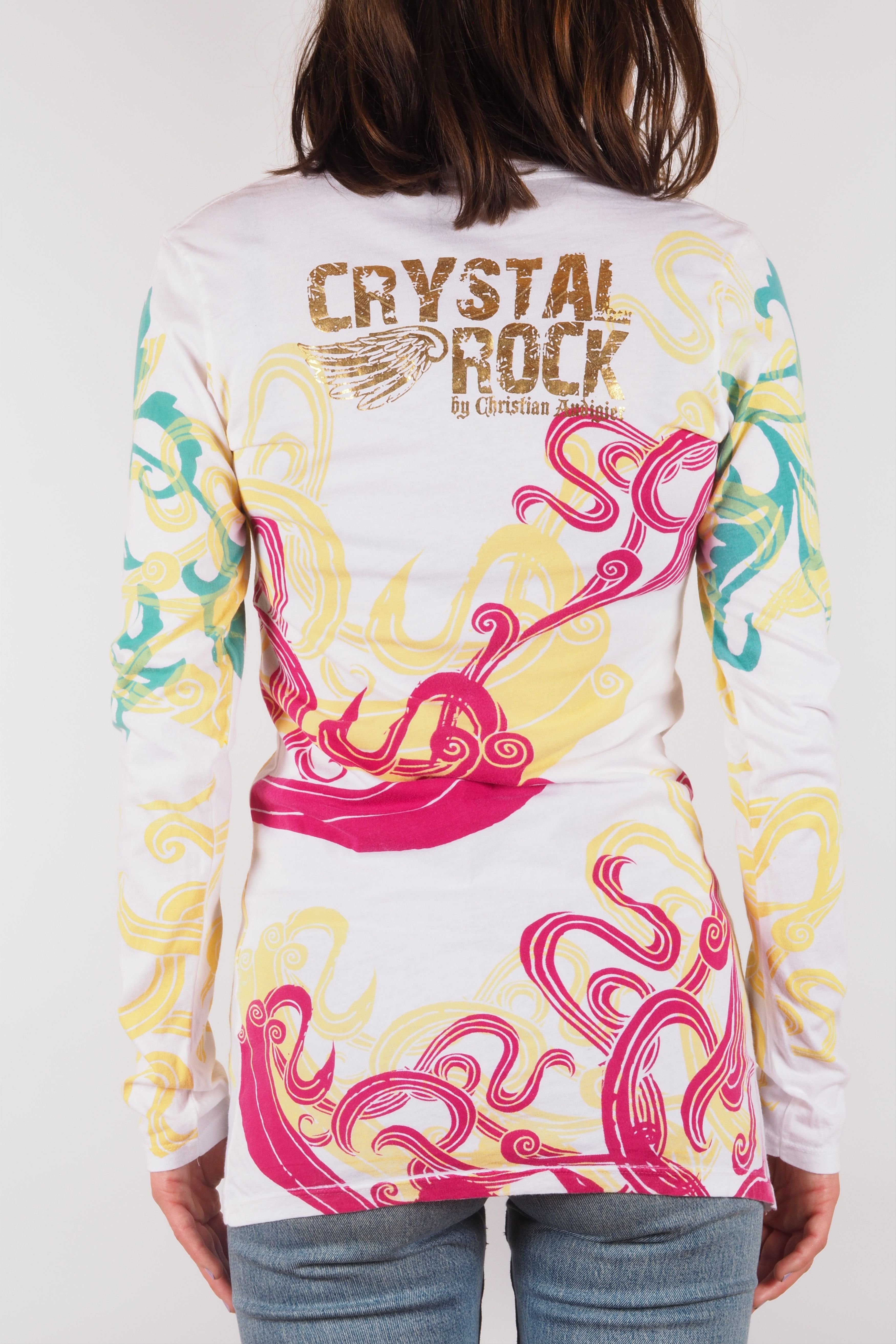 Christian Audigier Christian Audigier Crystal Rock Vintage Long Sleeve Top Size M / US 6-8 / IT 42-44 - 3 Thumbnail