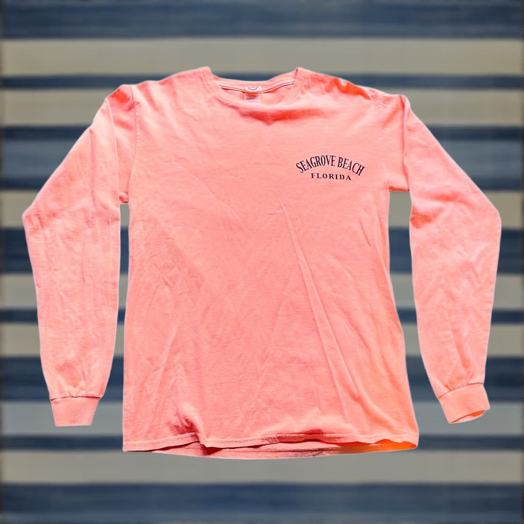 Delta VINTAGE Delta Seagrove Beach Florida Orange Double-Sided Long Sleeve Shirt M Men 90s VTG CI Size US M / EU 48-50 / 2 - 1 Thumbnail