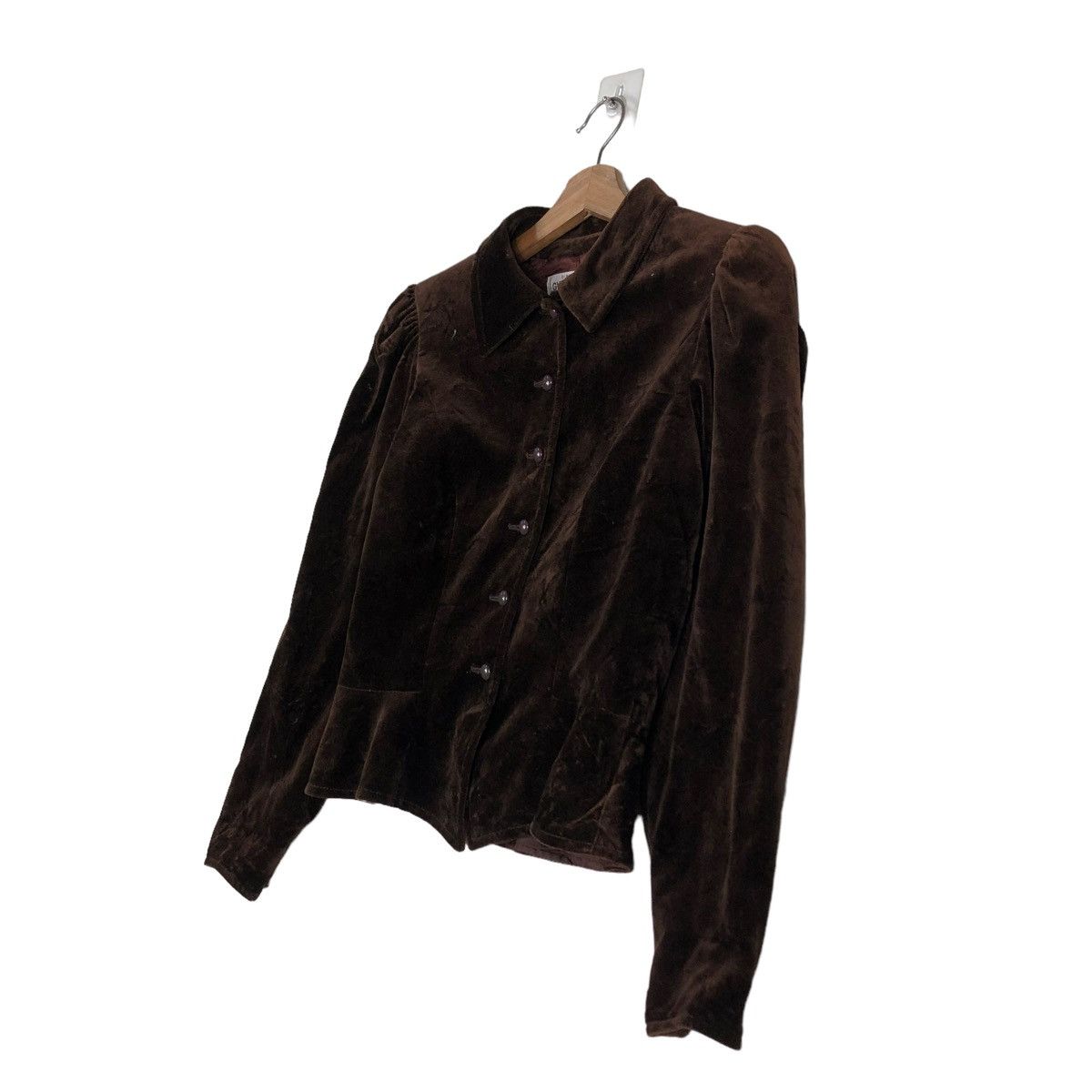 Vintage 🔥VINTAGE CROPPED VELVET JACKET DIFFUSION GUY LAROCHE PARIS Size XS / US 0-2 / IT 36-38 - 2 Thumbnail