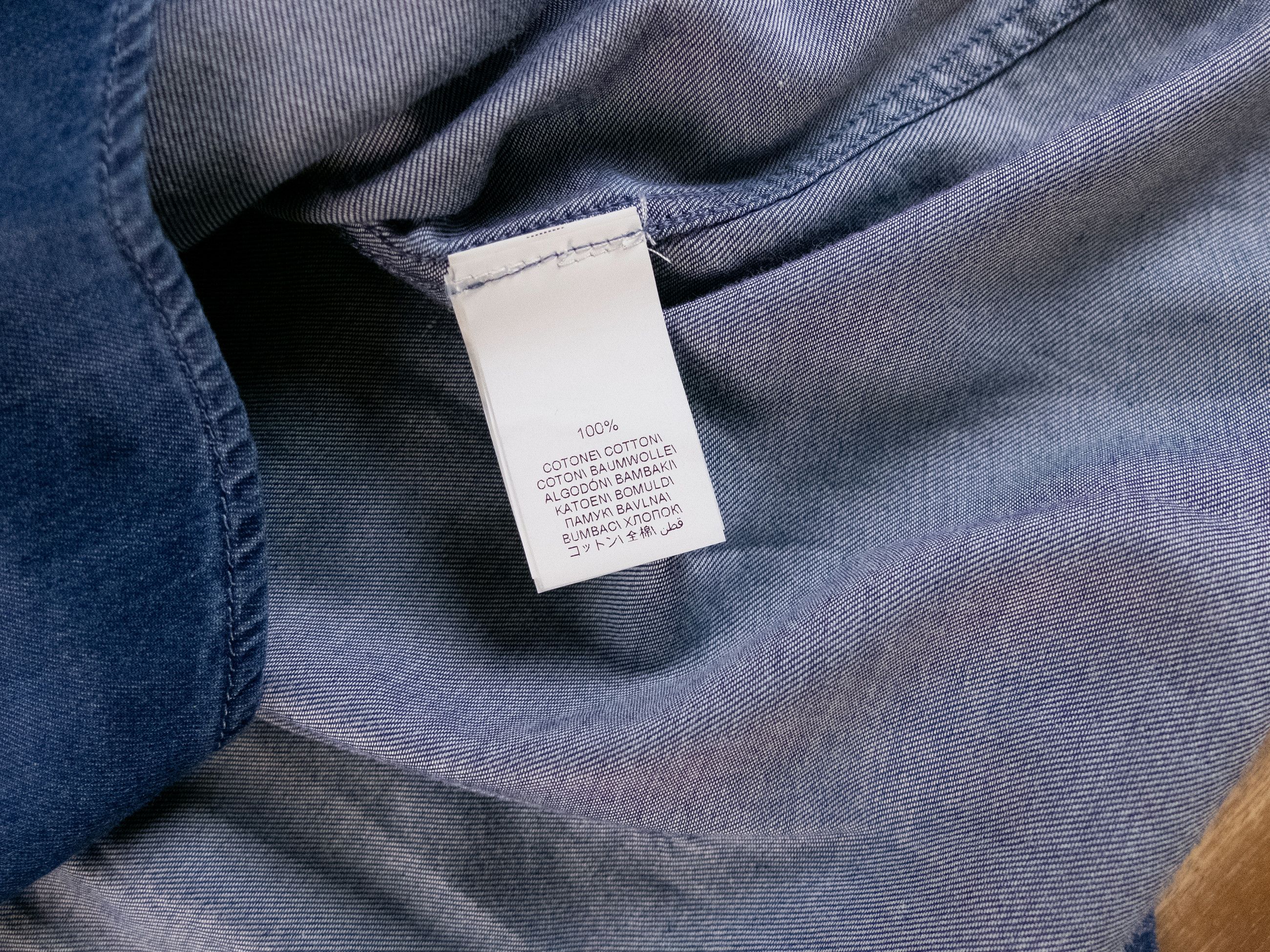 Brunello Cucinelli BRUNELLO CUCINELLI slim fit navy blue denim shirt XXXL 3XL Size US XXL / EU 58 / 5 - 8 Thumbnail