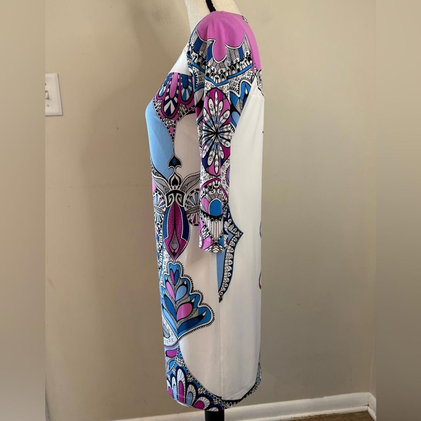 Other Donna Morgan ornate colorful midi sheath dress SZ 2 Size XS / US 0-2 / IT 36-38 - 3 Thumbnail