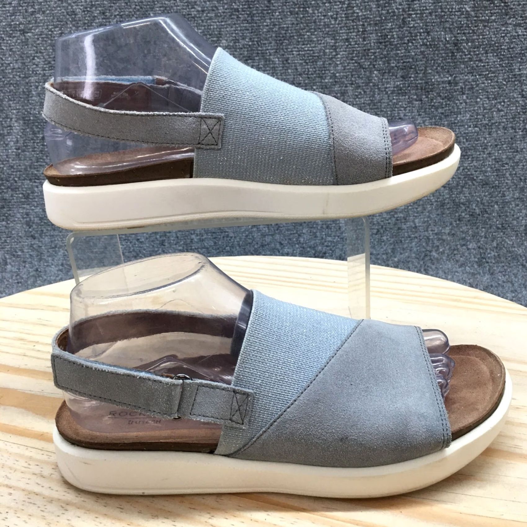 Rockport Rockport Sandals Womens 7.5 M Kyra Slingback Blue Leather Casual Comfort CI4824 Size US 8 / IT 38 - 2 Thumbnail