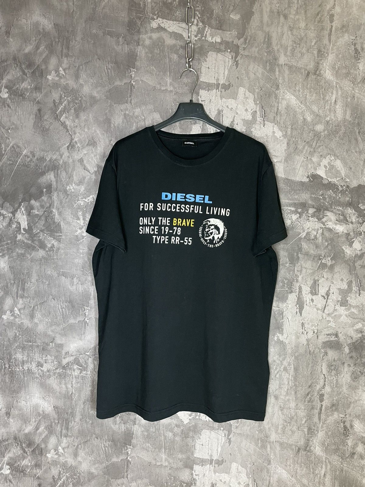 Diesel × Vintage Vintage Diesel T-Shirt Big Logo 2000s Hype Y2K Black Size US XL / EU 56 / 4 - 1 Thumbnail