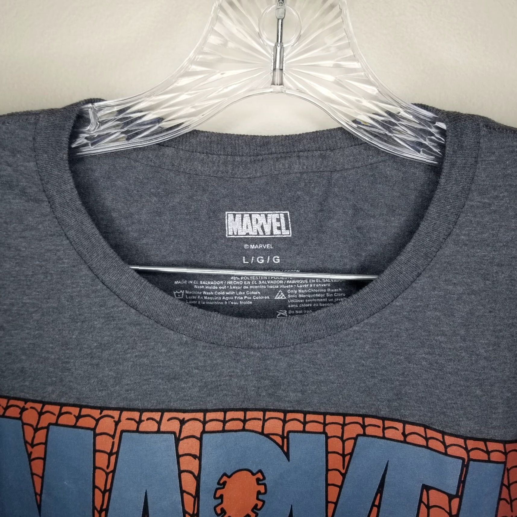 Vintage MARVEL Men's Gray Short Sleeve T-Shirt Size L - Spider-Man, Captain America, Iron Man Size US L / EU 52-54 / 3 - 5 Thumbnail