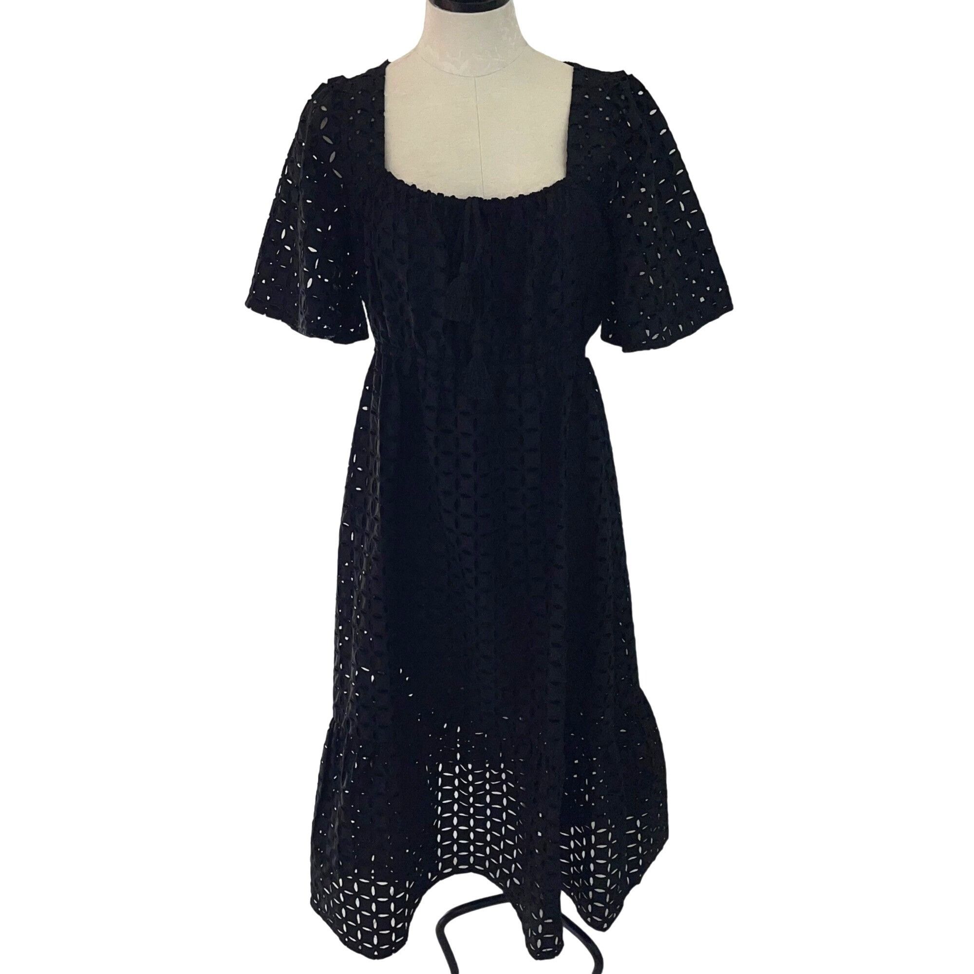 Johnny Was Johnny Was sheer black lace slip dress | Grailed