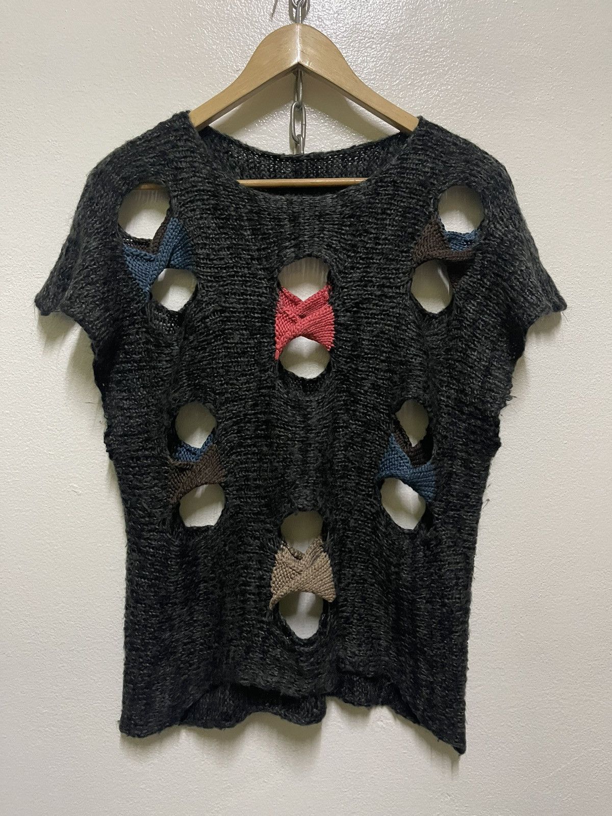 Designer × Japanese Brand Vintage Sleeveless Knitwear Wool Rare Design Size M / US 6-8 / IT 42-44 - 1 Thumbnail