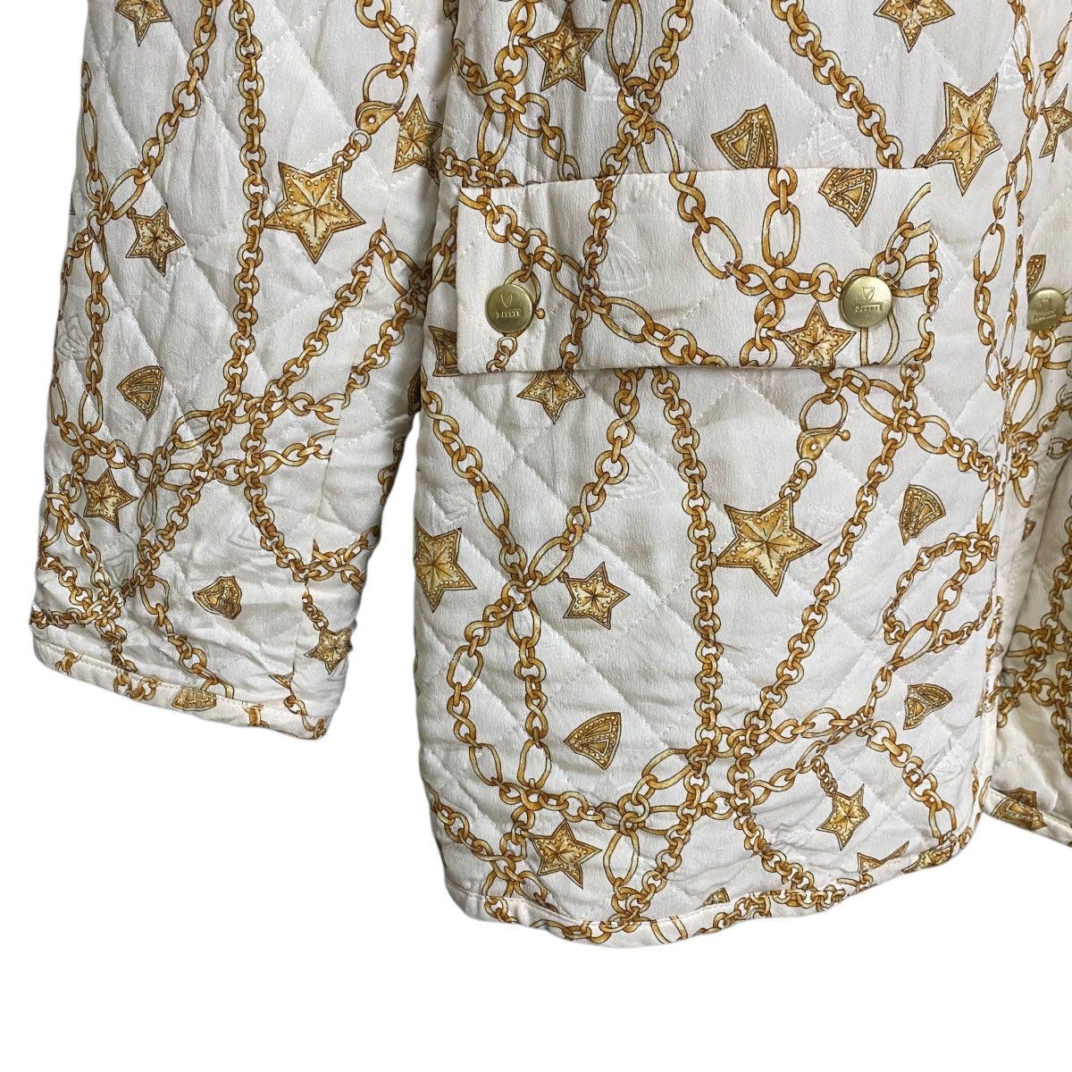 Designer × SikSilk × Vintage Mc David Internatuonal chain logo silk jacket Size S / US 4 / IT 40 - 15 Thumbnail