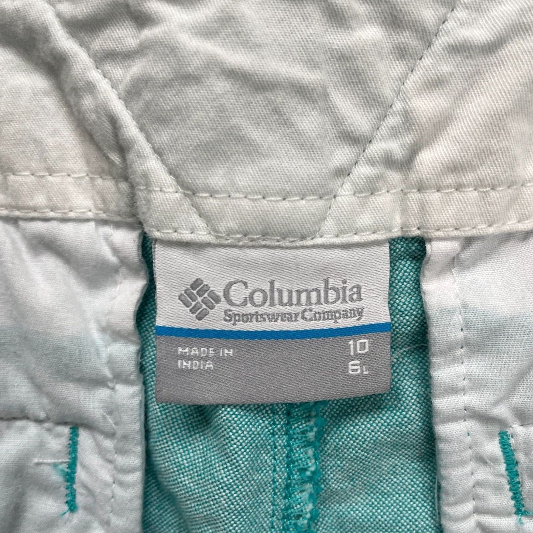 Vintage Columbia Chino Shorts Womens 10 Mint Green Mid Rise Casual Activewear Pockets Size 32" / US 10 / IT 46 - 3 Thumbnail