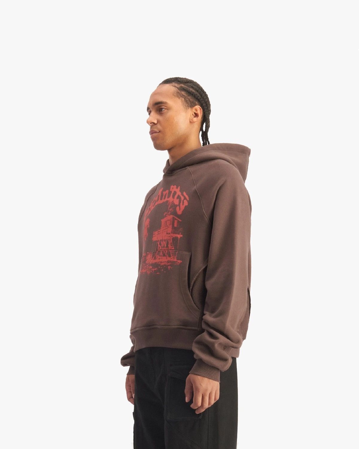Designer × Vintage Vicinity Shooting House Brown Boxy Fit Hoodie Size US S / EU 44-46 / 1 - 2 Thumbnail