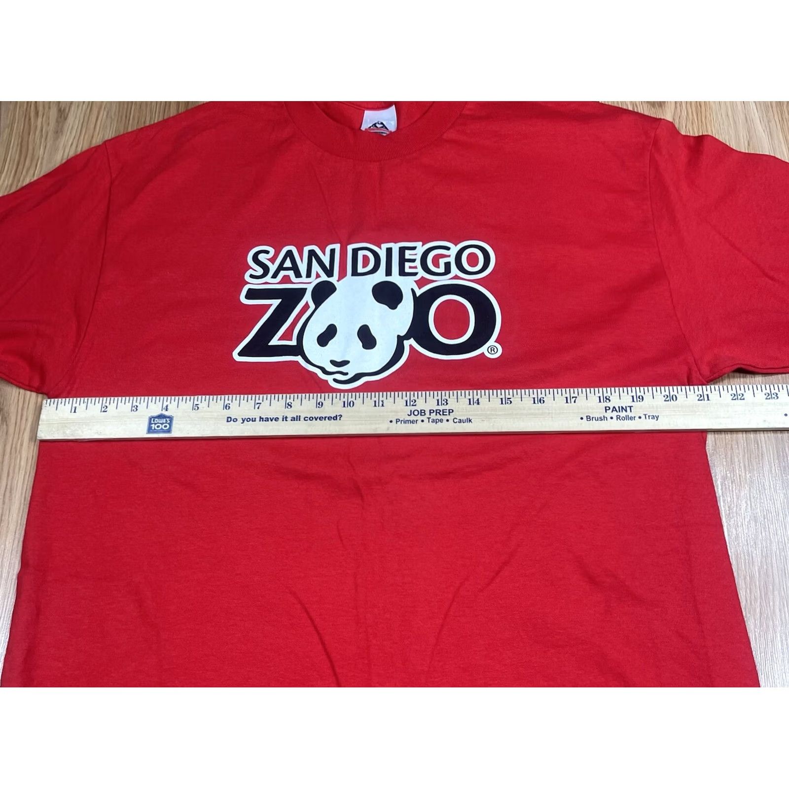 AAA AAA Alstyle Apparel Activewear T-Shirt Mens L Large San Diego Zoo Short Sleeve Red Cotton Regular Crew Neck Shirt Size US L / EU 52-54 / 3 - 5 Thumbnail