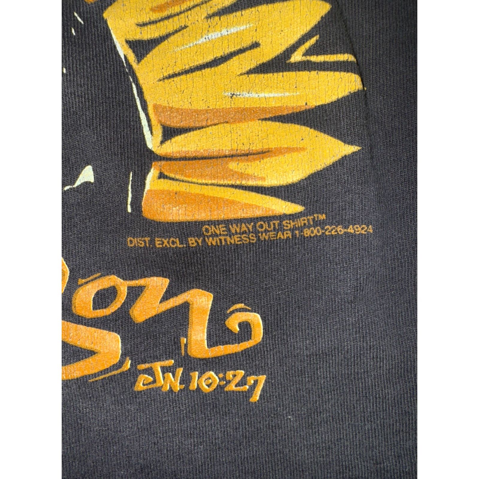 Sunflower VINTAGE Sunflower T-Shirt 2XL Black Follow The Son Christian Single Stitch 90s Mens Shirt Size US XXL / EU 58 / 5 - 3 Thumbnail