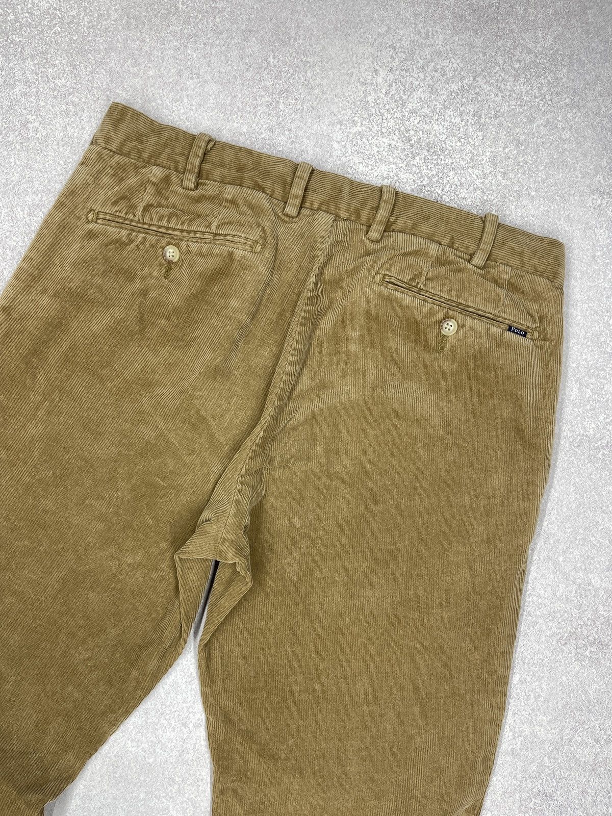 Polo Ralph Lauren Mens Polo Ralph Lauren Corduroy Pants Brown Y2K Rugby Size US 30 / EU 46 - 3 Thumbnail
