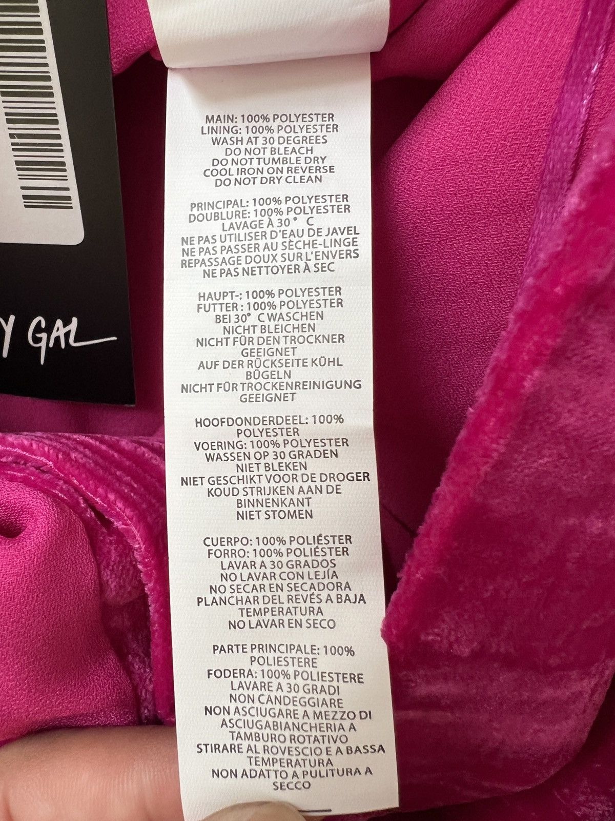 Nasty Gal Nasty Gal Fuchsia Velvet Wide-Leg Pants size 2 Size 26" / US 2 / IT 38 - 5 Thumbnail
