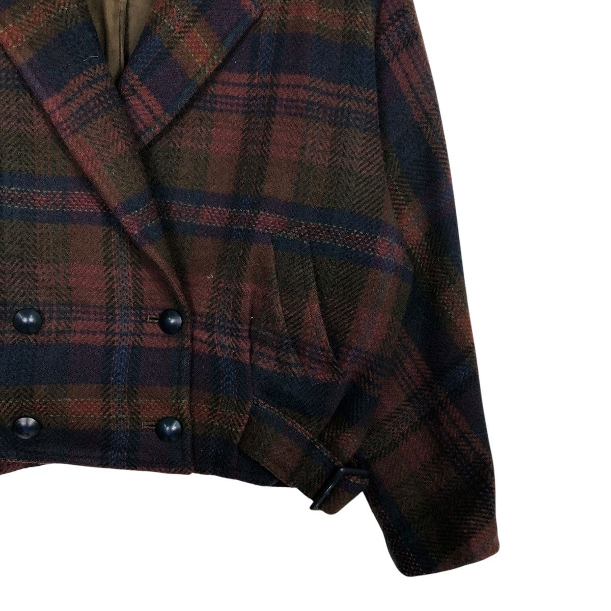Japanese Brand 🔥VINTAGE WOOL BOMBER JACKET PARACHUTE DESIGN TARTAN GIO Size US M / EU 48-50 / 2 - 7 Thumbnail