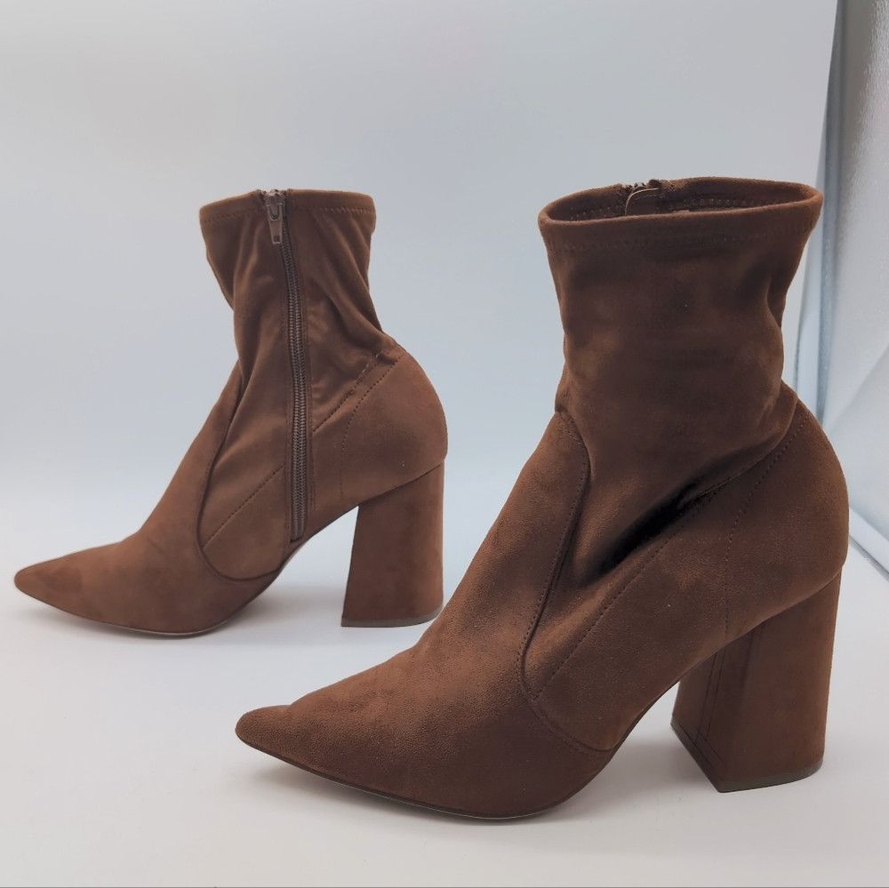 Steve Madden Steve Madden Sz 9 Brown Fabric Suede Ankle Boots Hayes Size US 9 / IT 39 - 5 Thumbnail