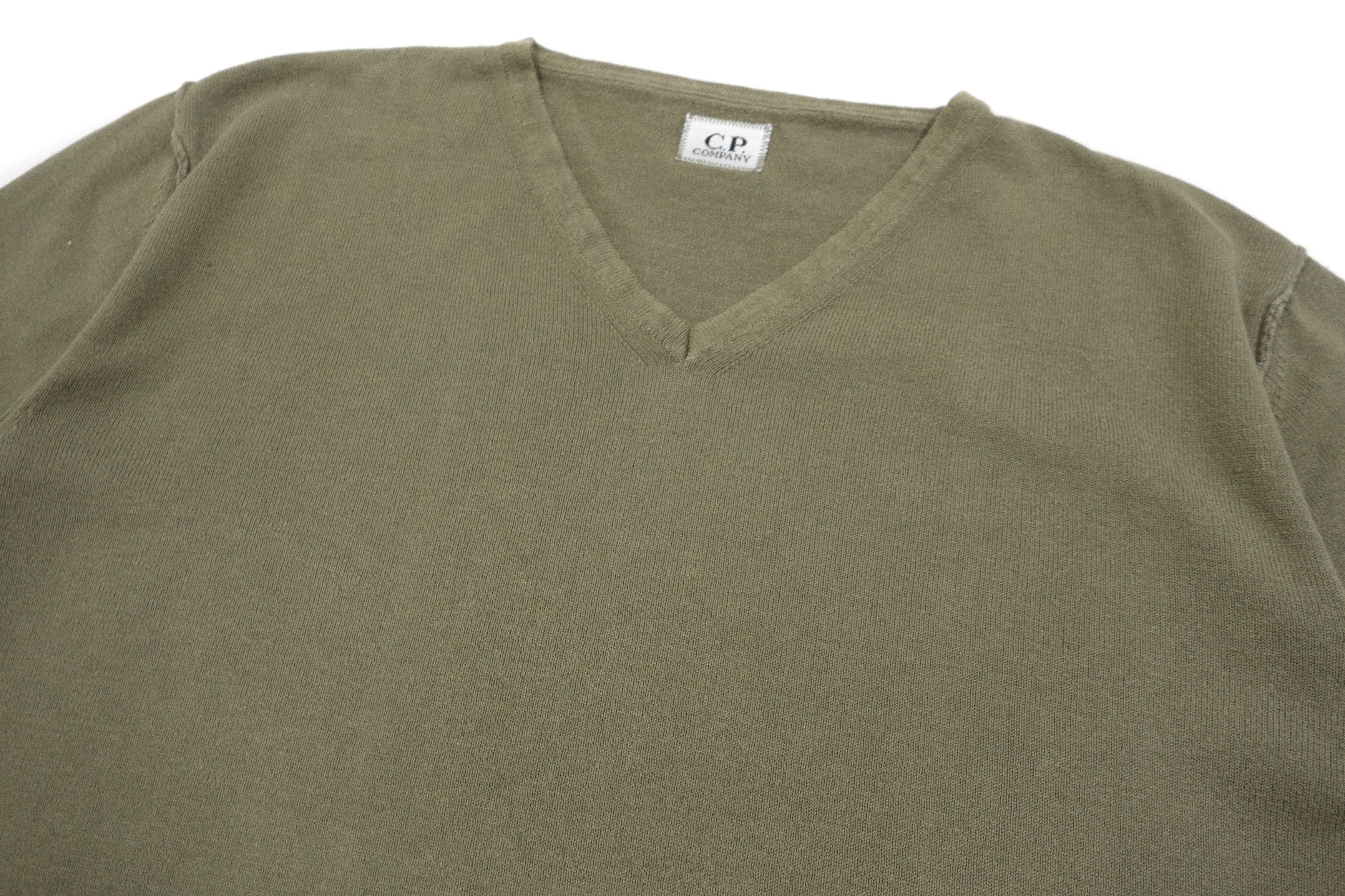 C.P. Company Garment Dyed V-Neck LongSleeve Military Light Sweater S/S 07 Size US M / EU 48-50 / 2 - 3 Thumbnail
