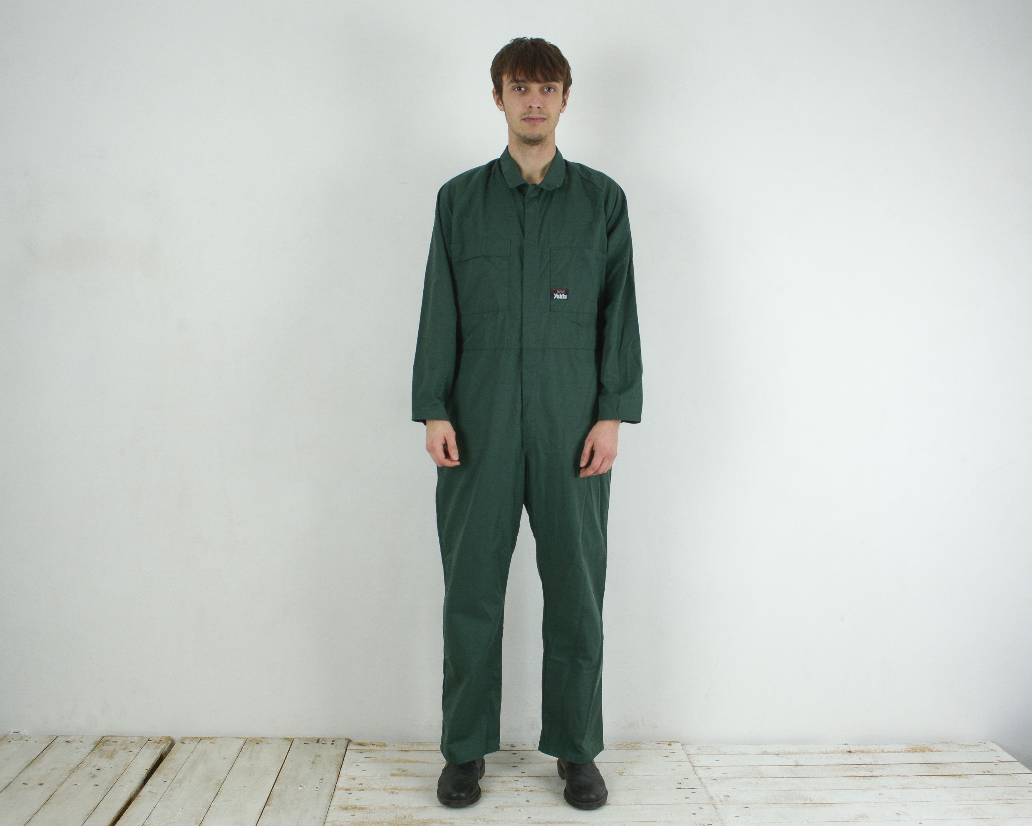 Le Laboureur Hard Yakka M Work Boilersuit Coveralls Snap Up Overalls Size US 34 / EU 50 - 1 Thumbnail