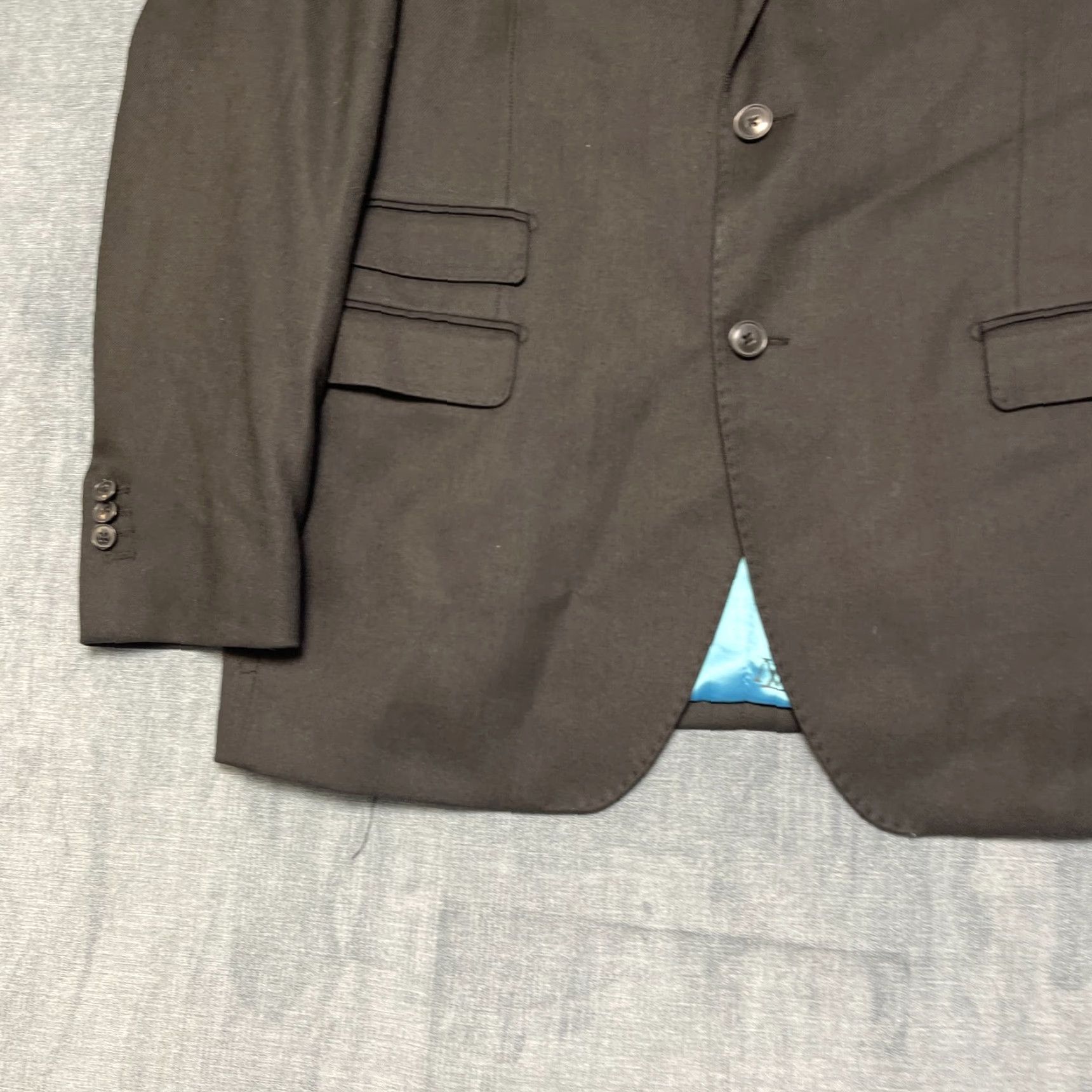 Vintage Luciano Natazzi Blazer Jacket Mens 44R Black Lined Modern Fit Single Breasted Blazer Jacket Mens 44R Black Lined Modern Fit Single Breasted Size 44R - 3 Thumbnail