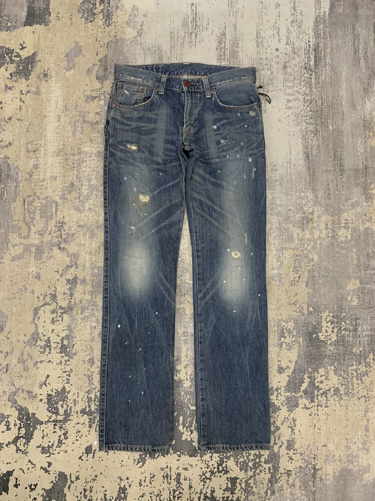 Edwin EDWIN BLUE TRIP CLAW MARK TOKYO DISTRESS DENIM JEANS Size US 32 / EU 48 - 1 Thumbnail