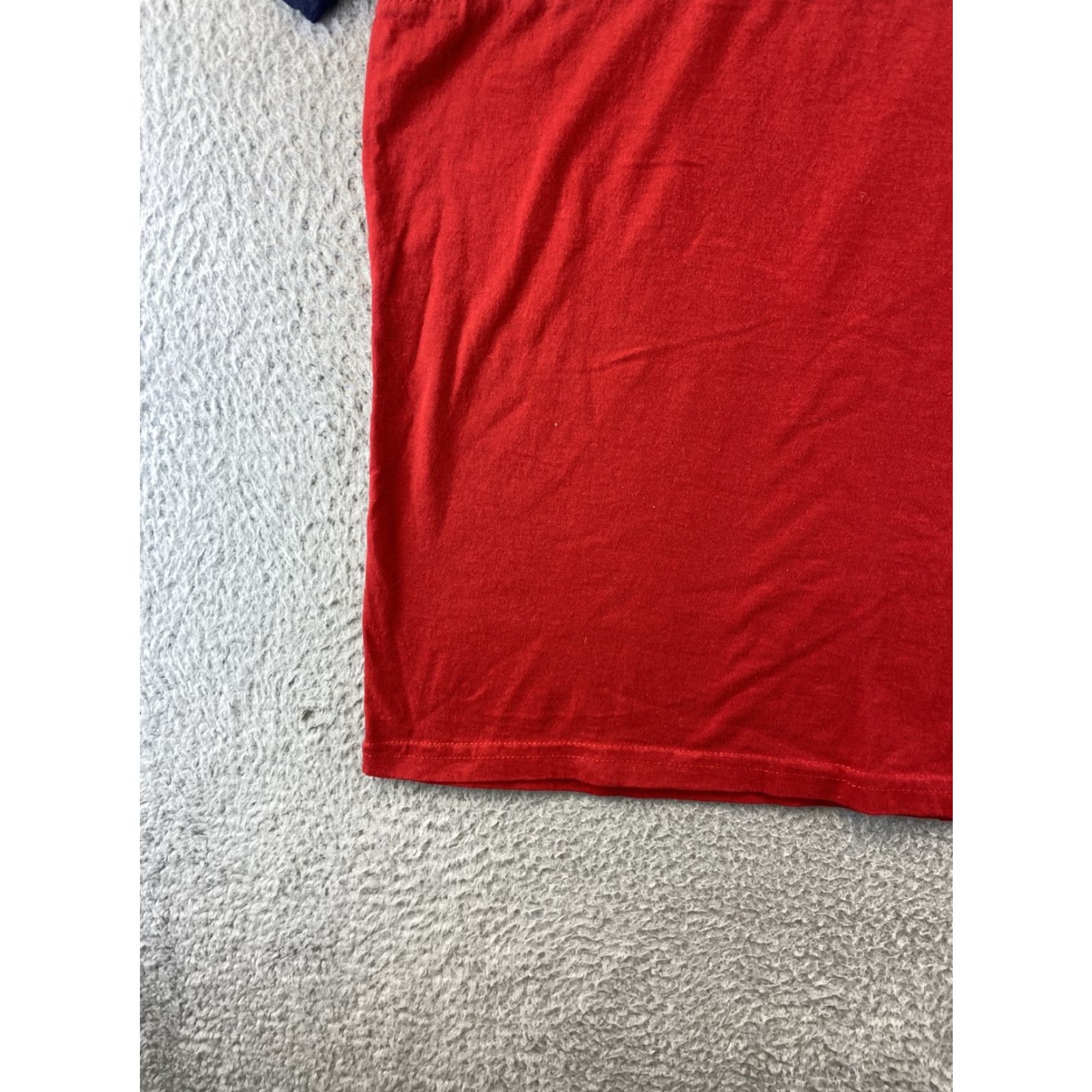 Vintage Paris Shirt Womens mens Large Red White Blue Short Sleeve France / 91-57 Size L / US 10 / IT 46 - 3 Thumbnail