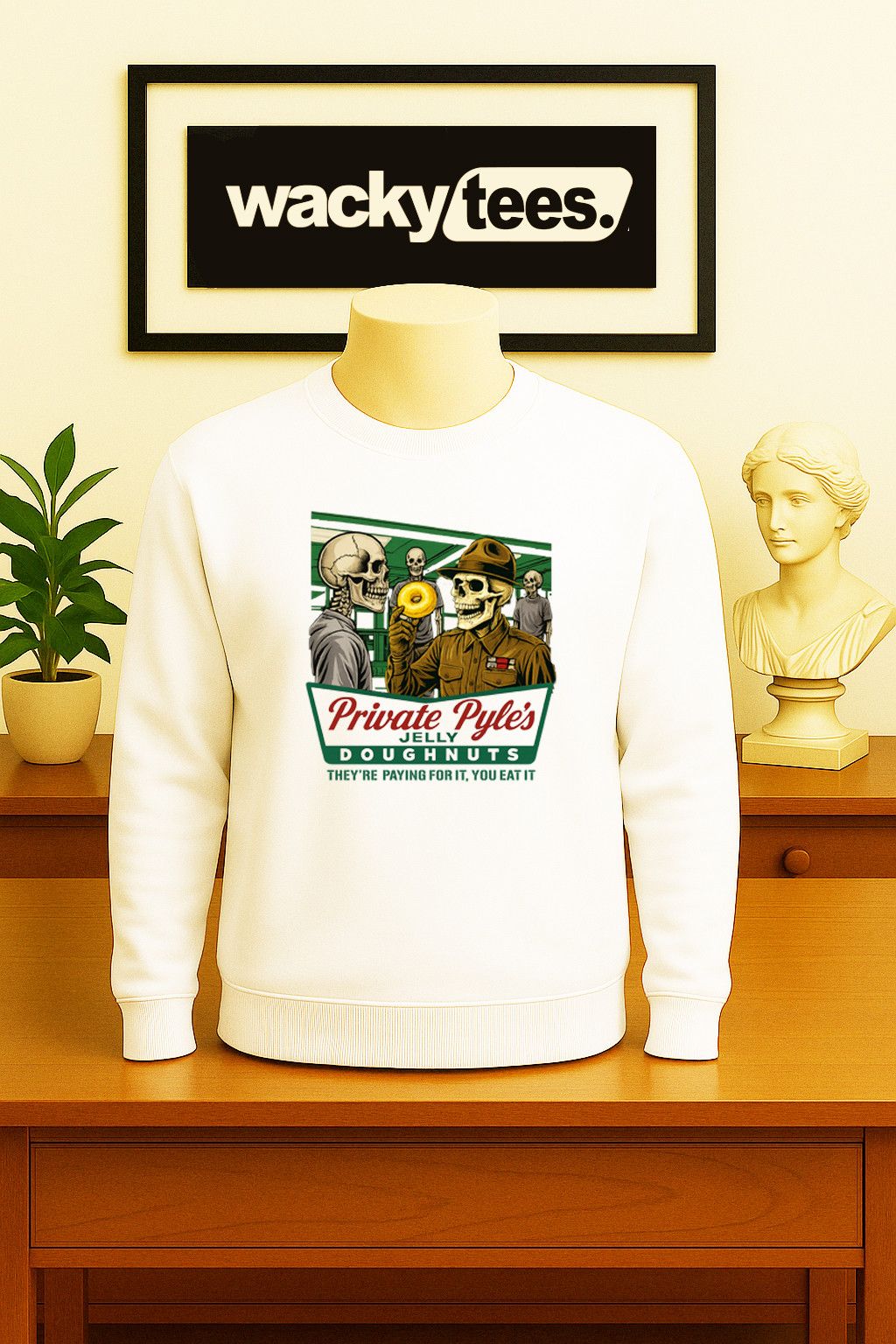 Other Private Gomer Pyles Jelly Doughnuts Full White Tee Shirt Size US L / EU 52-54 / 3 - 3 Thumbnail