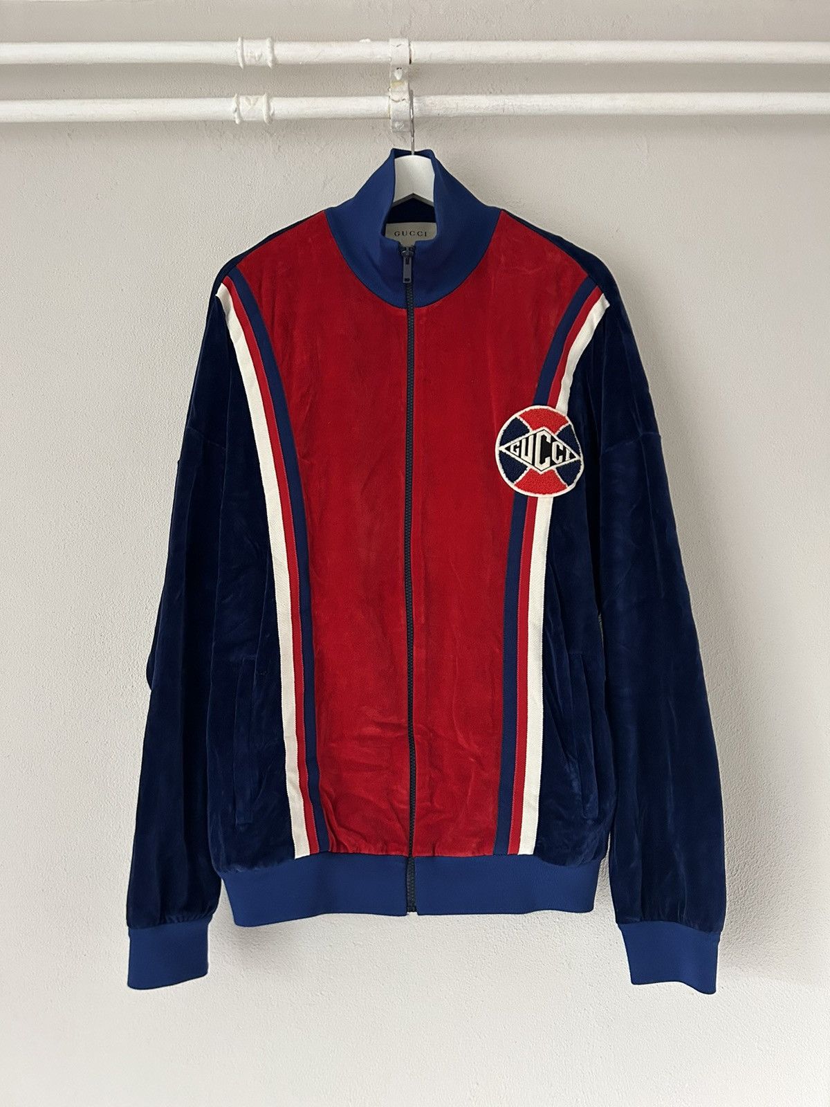 Gucci Velour Velvet Track Jacket Size US S / EU 44-46 / 1 - 1 Thumbnail