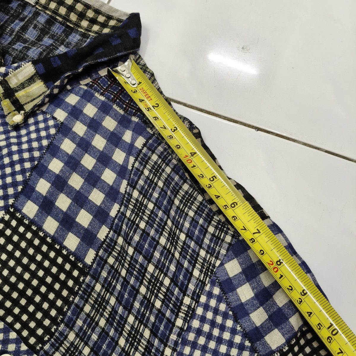 Japanese Brand Vintage 90's Japanese Papas Patchwork Button Up Shirt Size US M / EU 48-50 / 2 - 22 Thumbnail