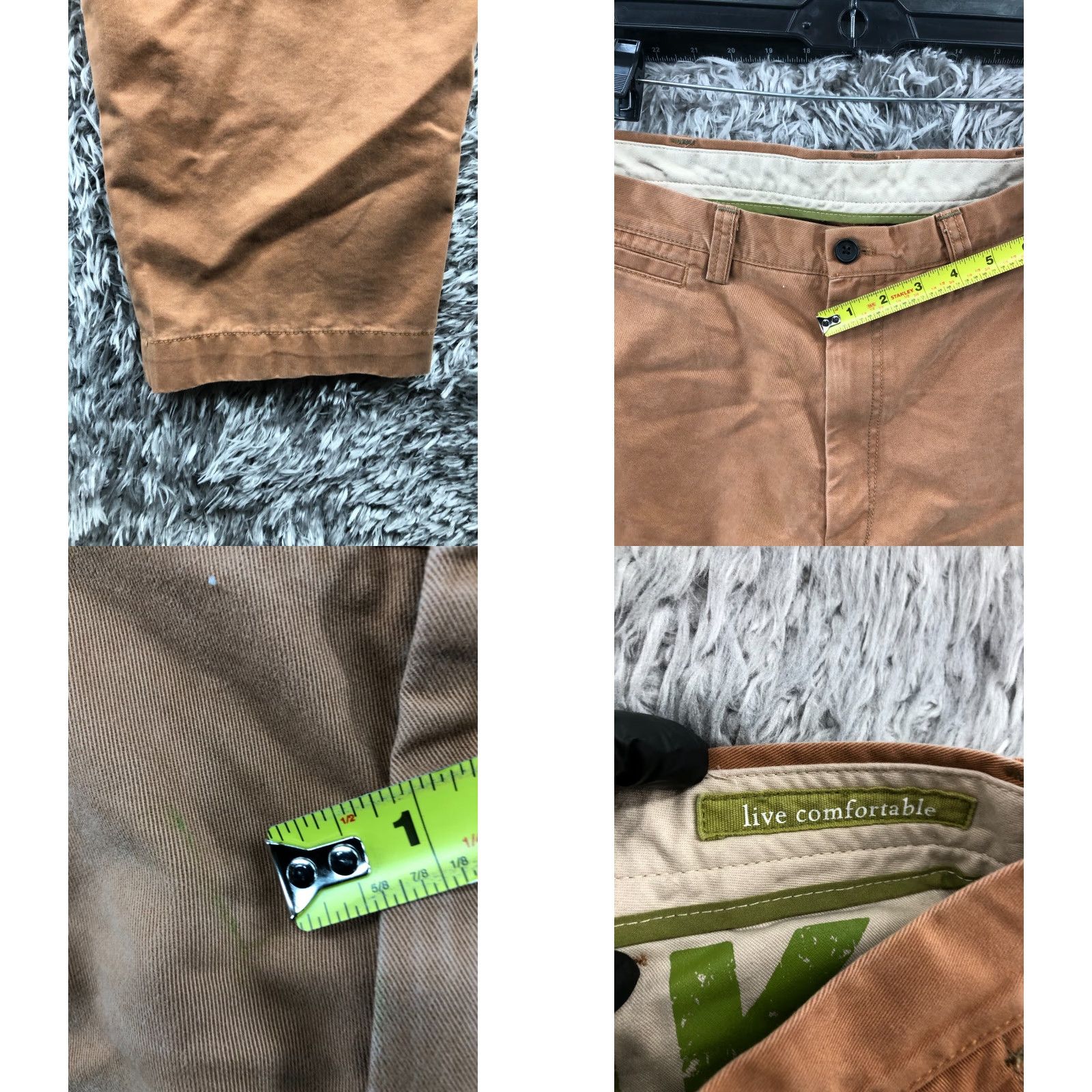 Vintage LK Chino Pants Size 38x32 Brown Straight Leg Medium Wash FLAW Size US 38 / EU 54 - 9 Thumbnail