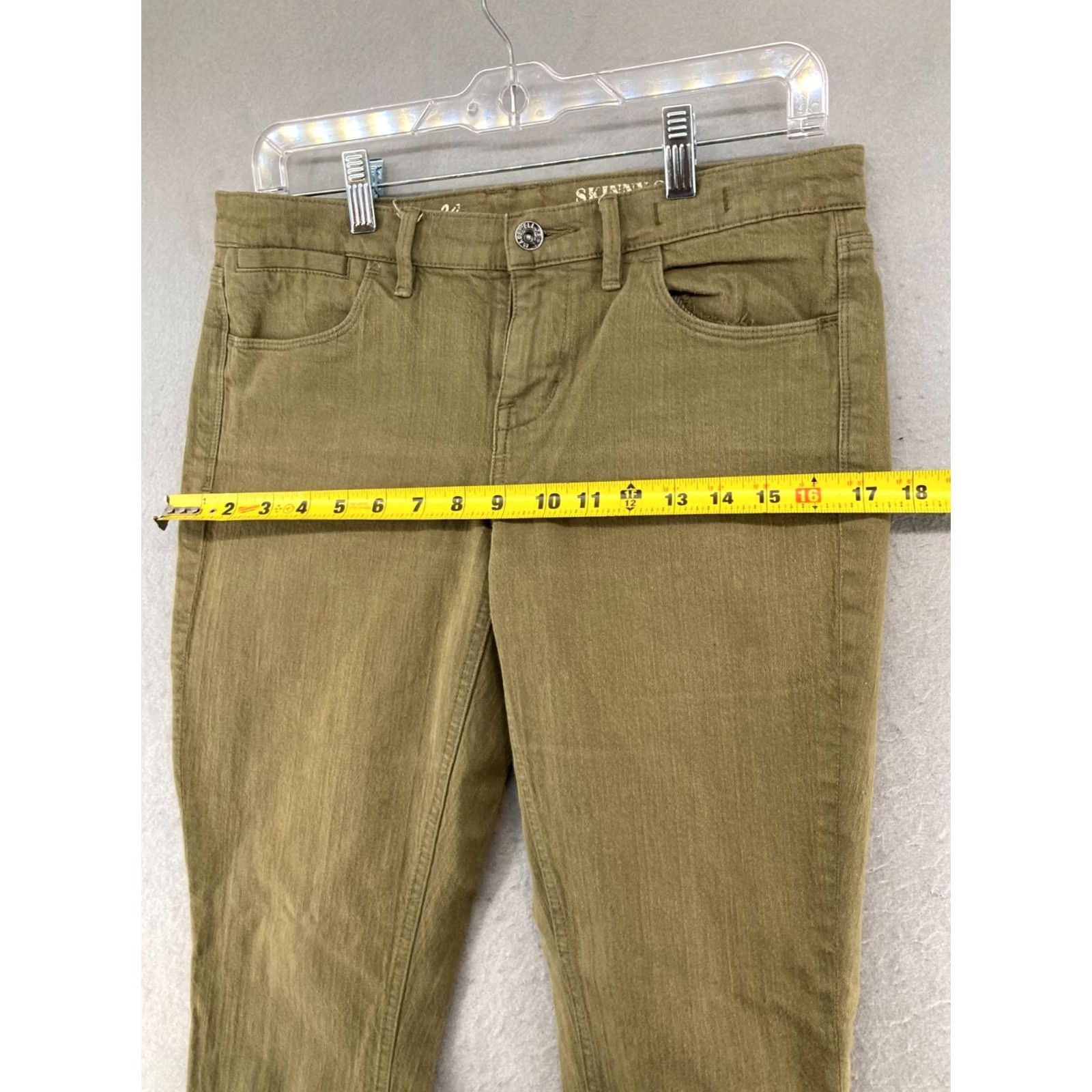 Madewell Madewell Pants Womens 28 Skinny Ankle Green Slim Army Feet Pocket Stretch Cotton Blend Real Color Green Womens 28 Pants Size 28" / US 6 / IT 42 - 3 Thumbnail